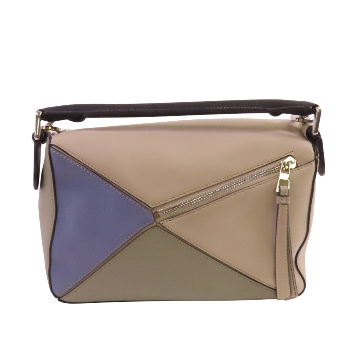 LOEWE 牛皮皮革Loewe Puzzle Bag Small銀扣手挽肩背兩用袋