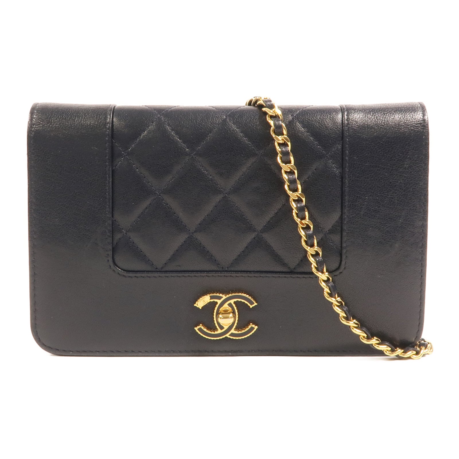CHANEL 牛皮皮革Mademoiselle Wallet On Chain鏈帶肩背袋