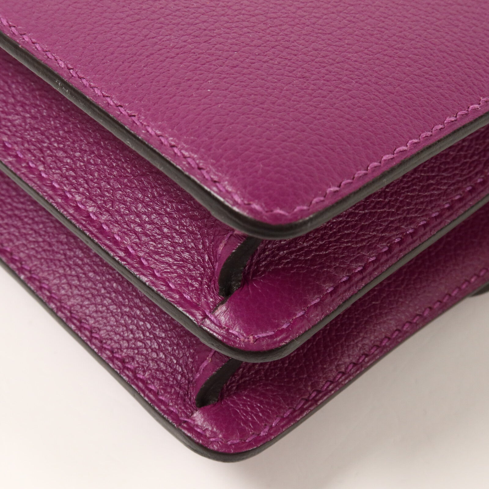 HERMES Evercolor皮革Roulis Mini肩背袋Anemone