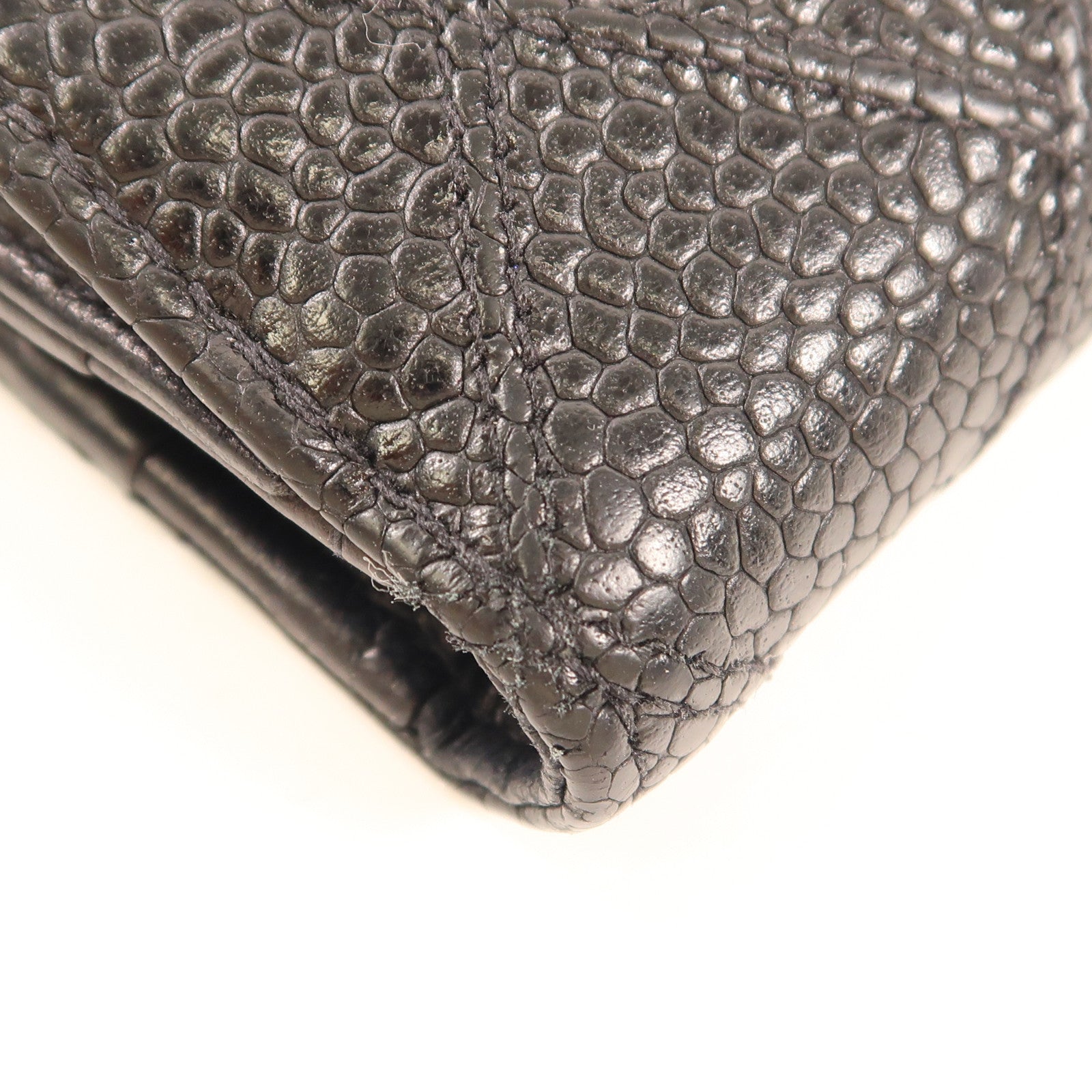 CHANEL 牛皮皮革Wallet金扣錢包