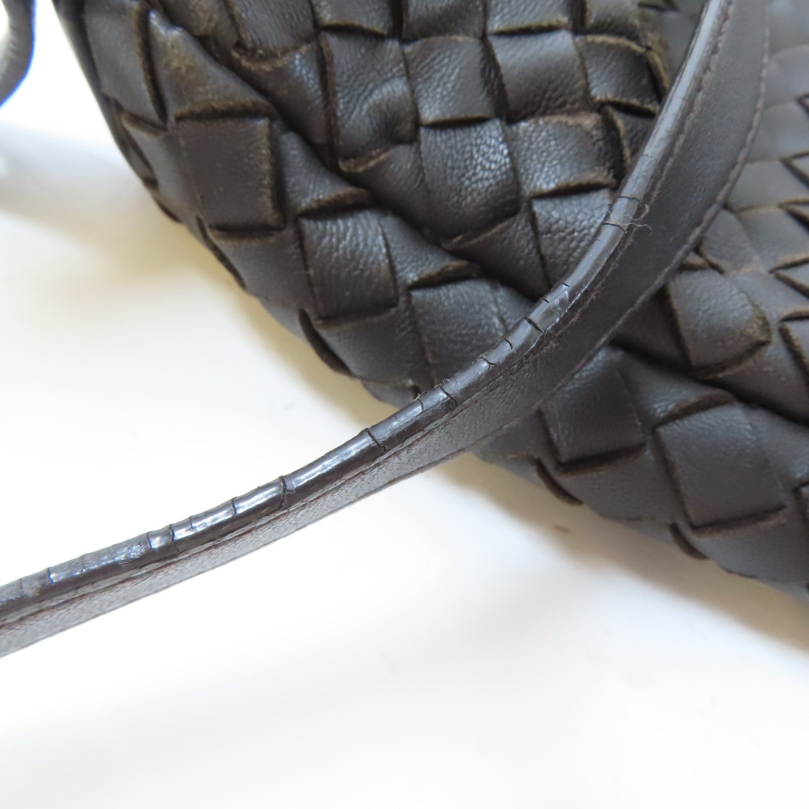 BOTTEGA VENETA 皮革Intrecciato Backpack背包啡色