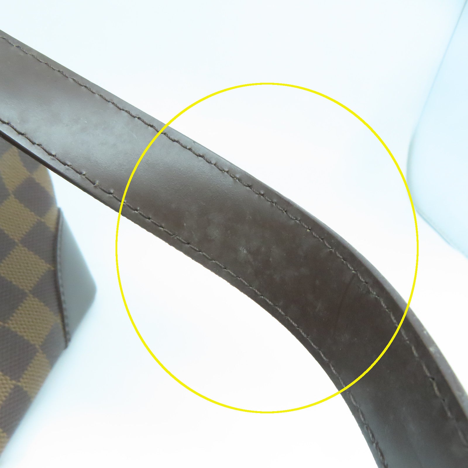 LOUIS VUITTON Damier Hampstead PM金扣手挽袋啡色