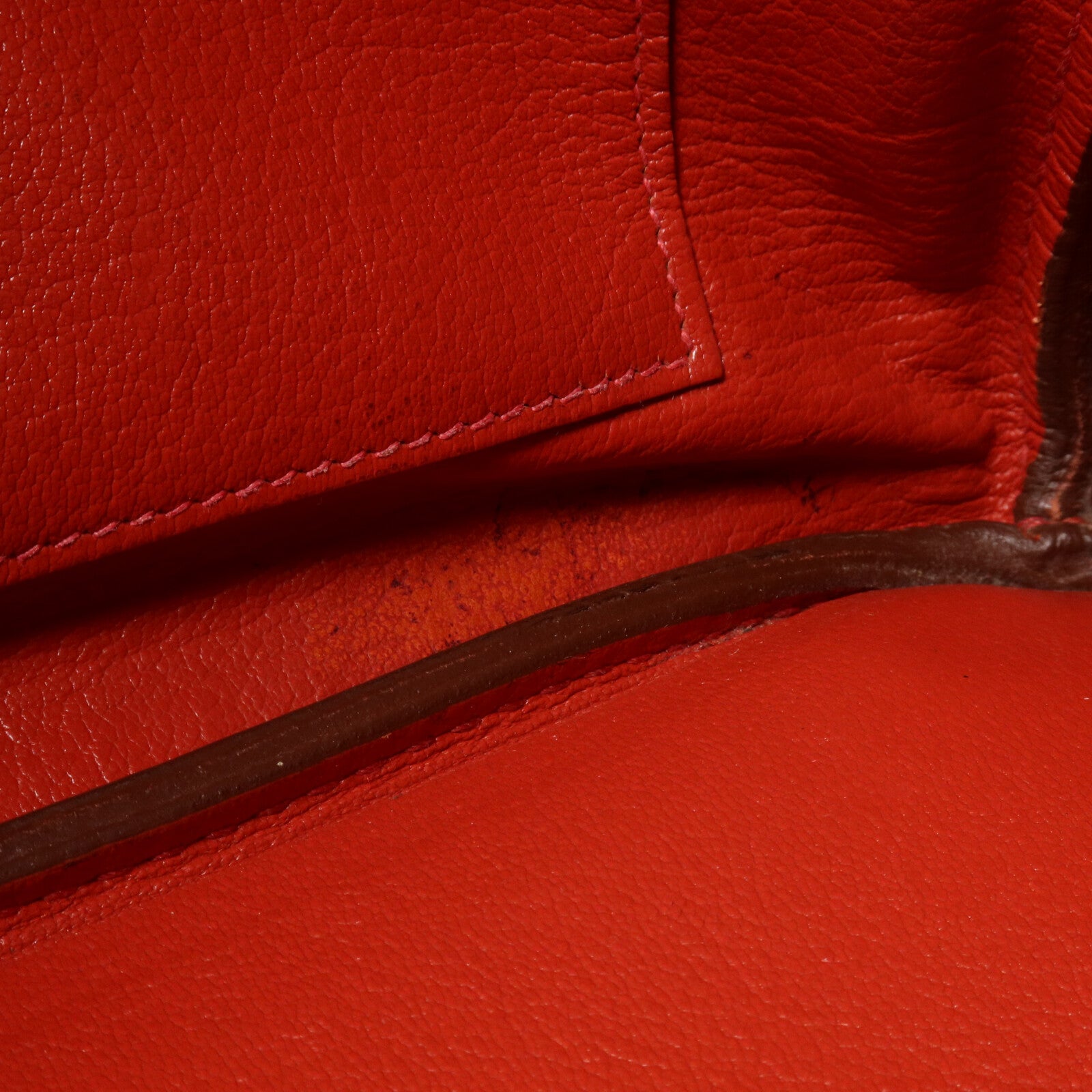 HERMES Togo皮革Birkin 30手挽袋Chocolat/Rouge Venitien