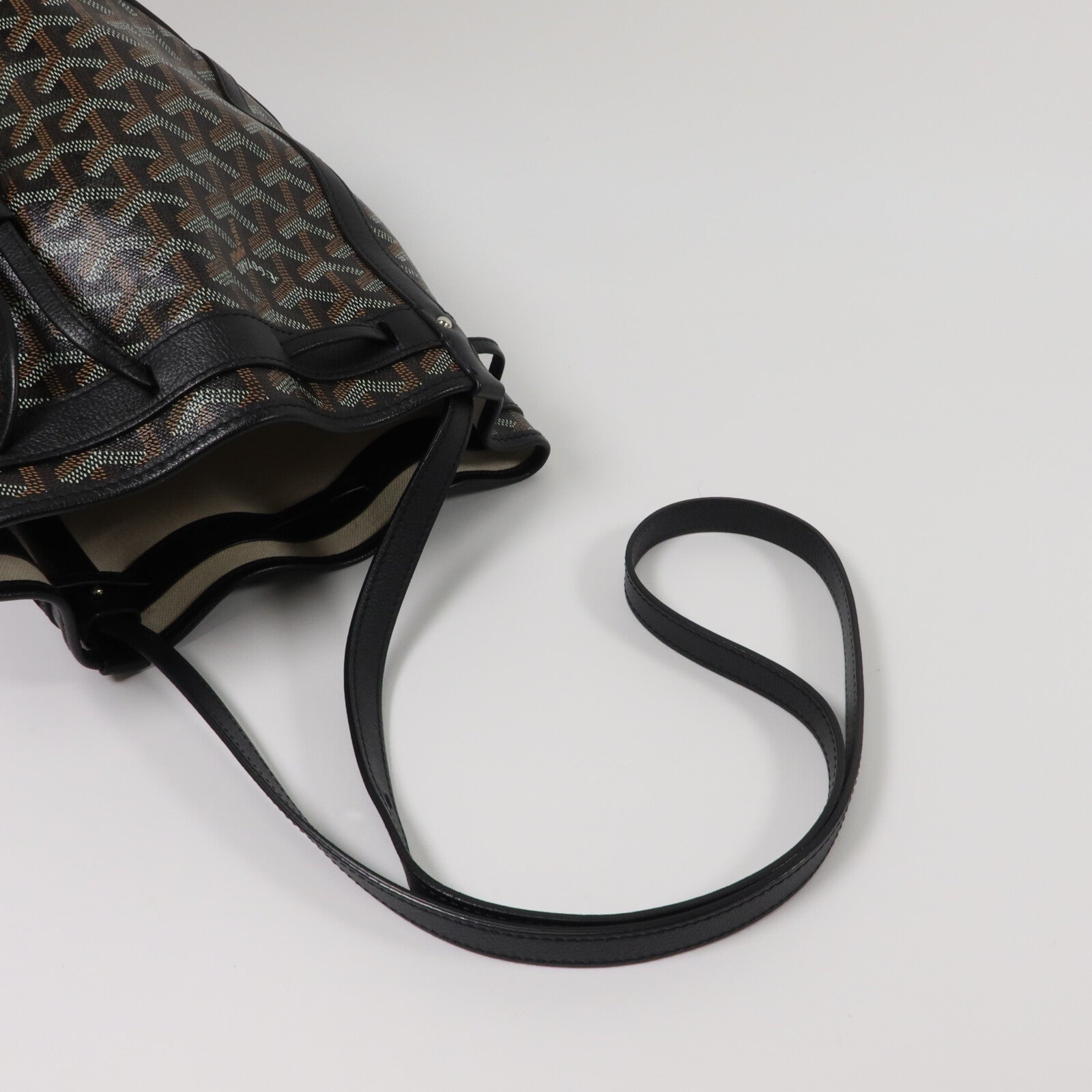 GOYARD 塗層帆布Petit Flot PM Bucket Bag銀扣肩背袋