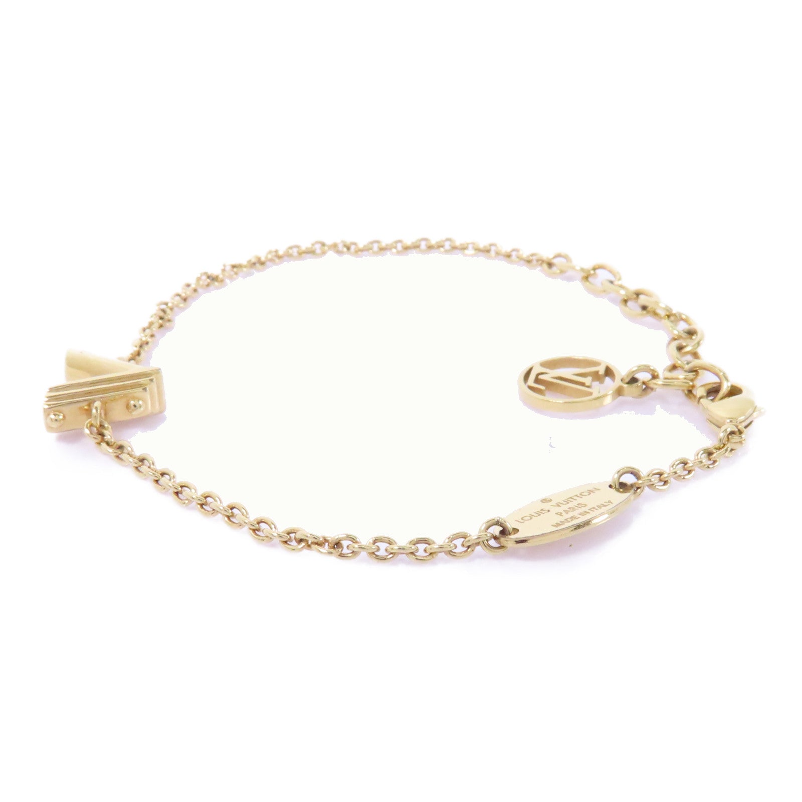 LOUIS VUITTON 金屬Me Bracelet Letter A手鏈金色