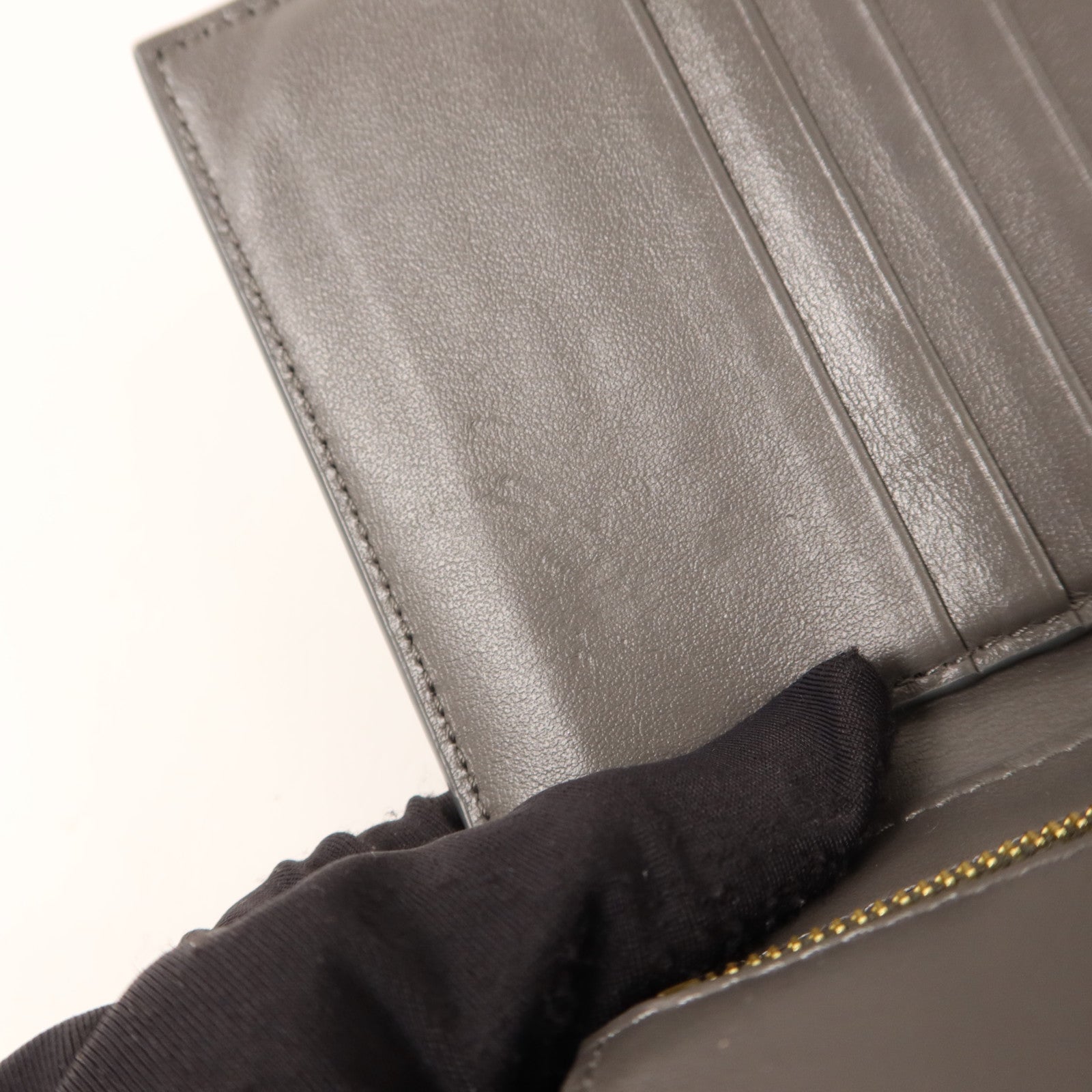 CELINE 牛皮皮革Medium Strap Wallet金扣錢包