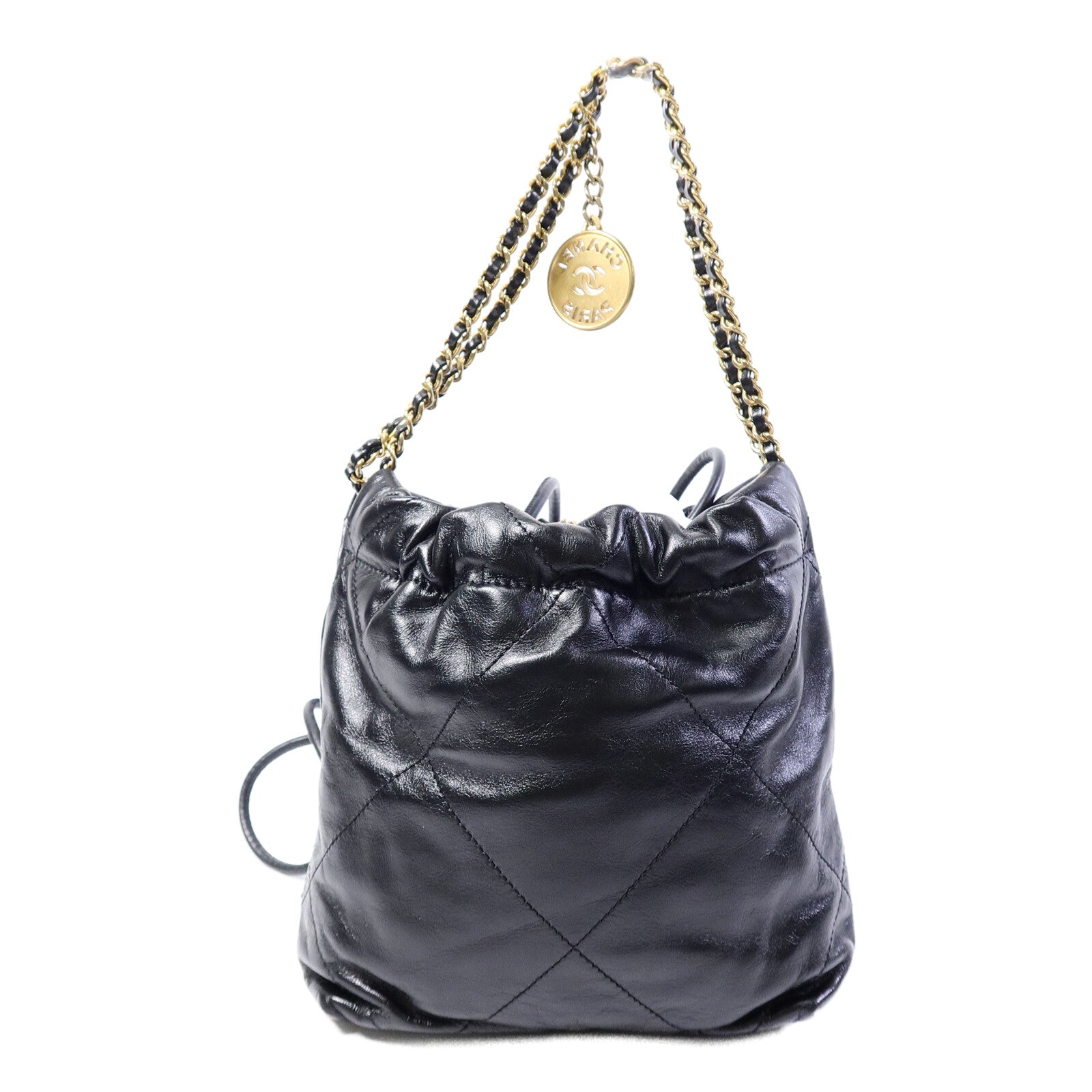 CHANEL 牛皮皮革Mini 22手挽肩背兩用袋