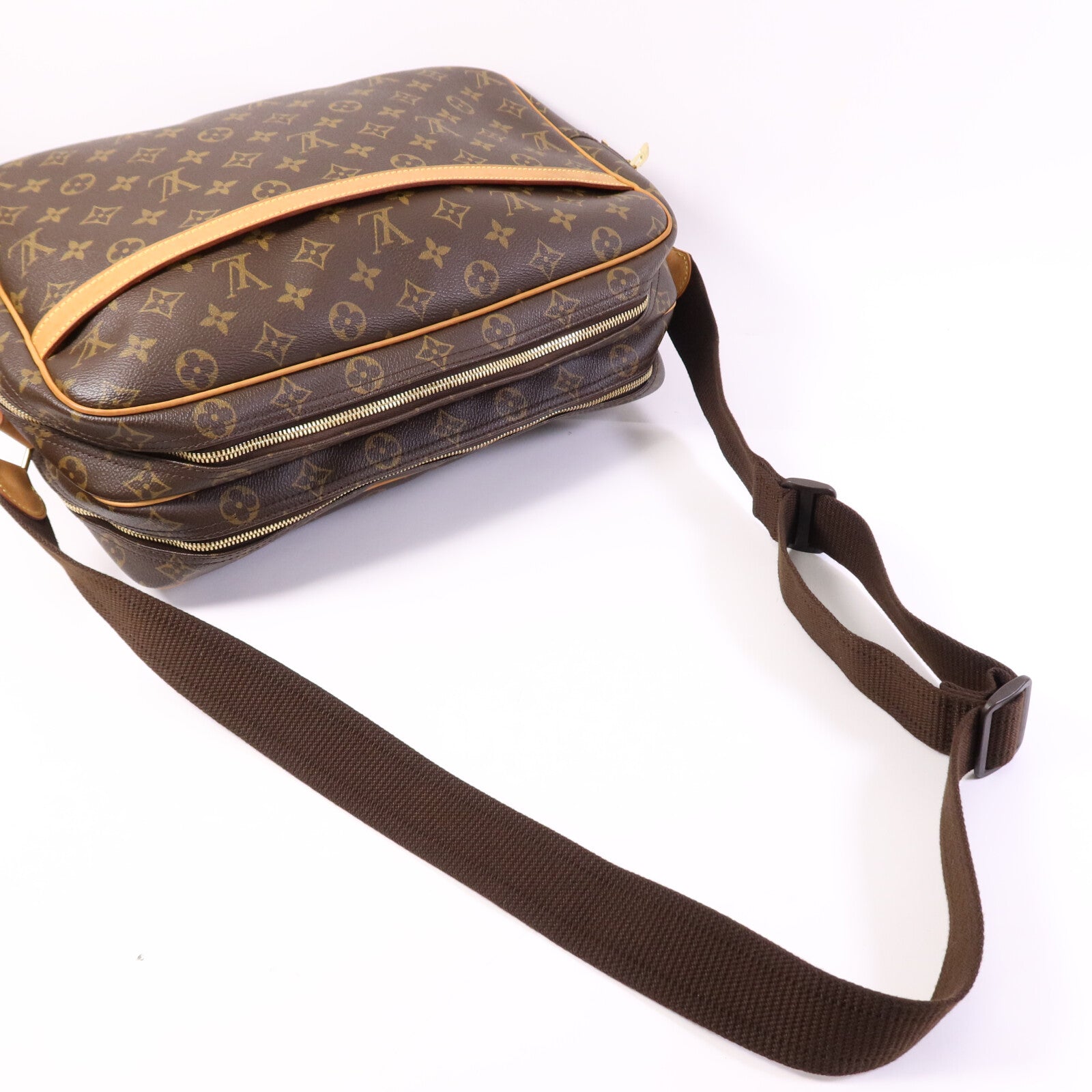 LOUIS VUITTON Monogram Reporter GM金扣肩背袋