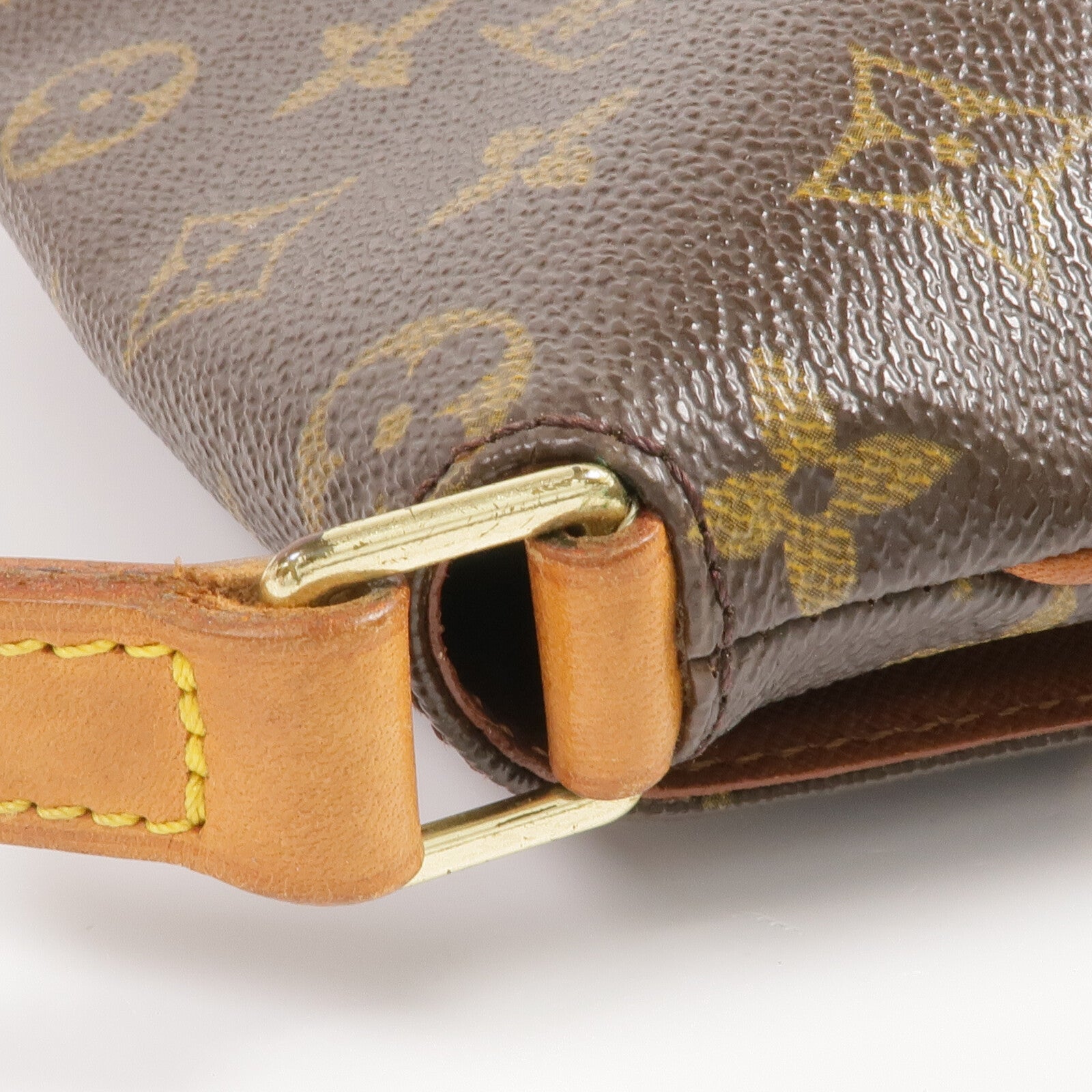 LOUIS VUITTON Monogram Musette Salsa金扣肩背袋棕色