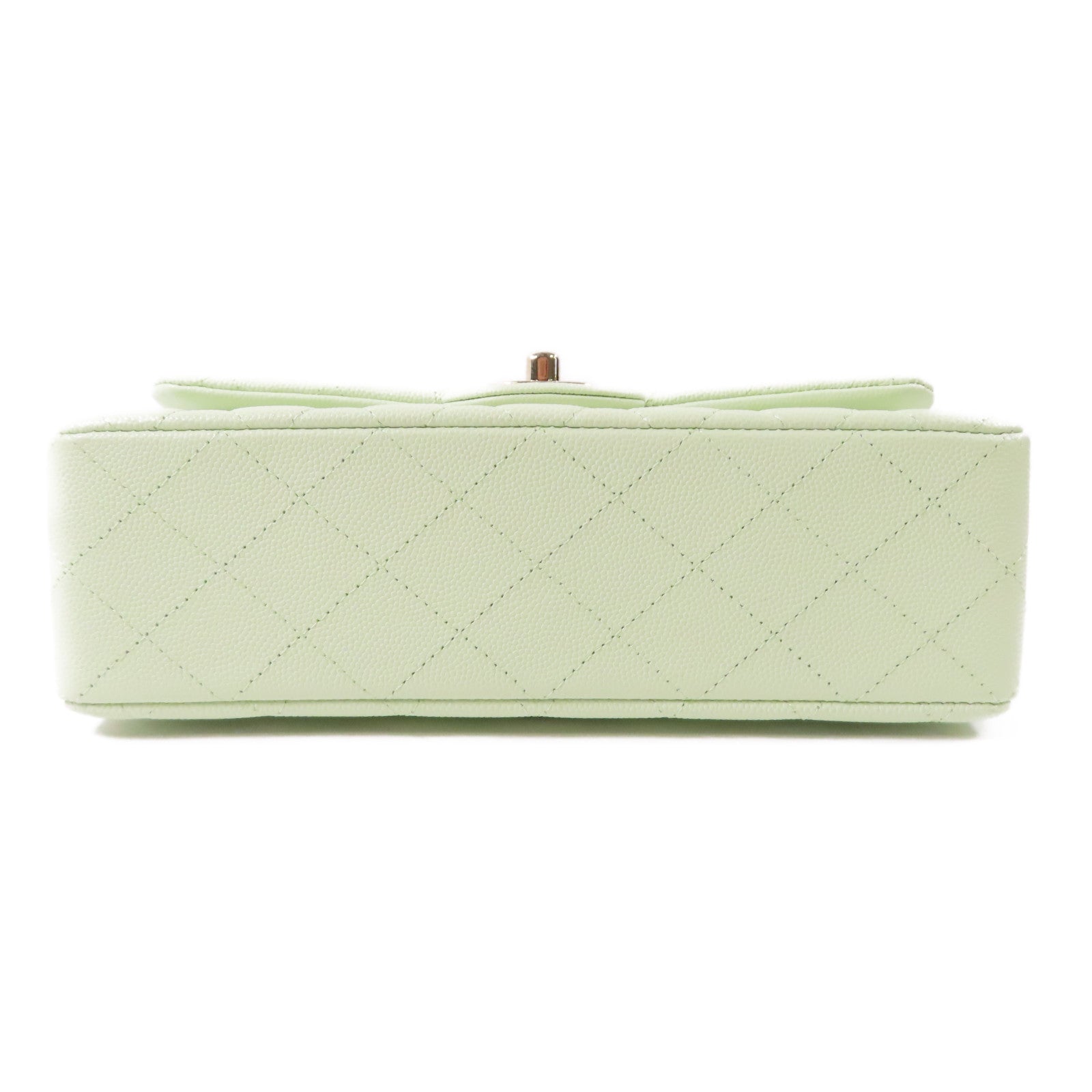 CHANEL 牛皮皮革Classic 23金扣鏈帶肩背袋淺綠色