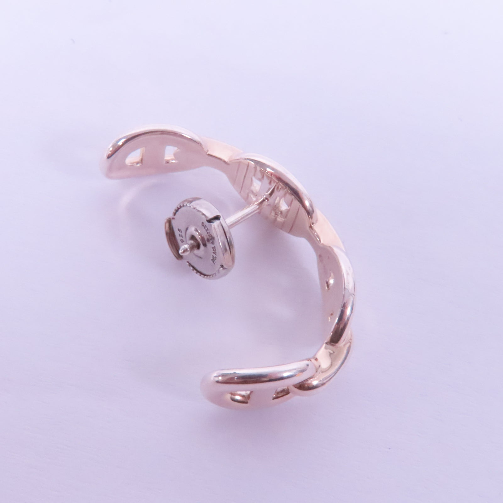 HERMES 925純銀Chaine d'ancre Enchainee Earring耳環