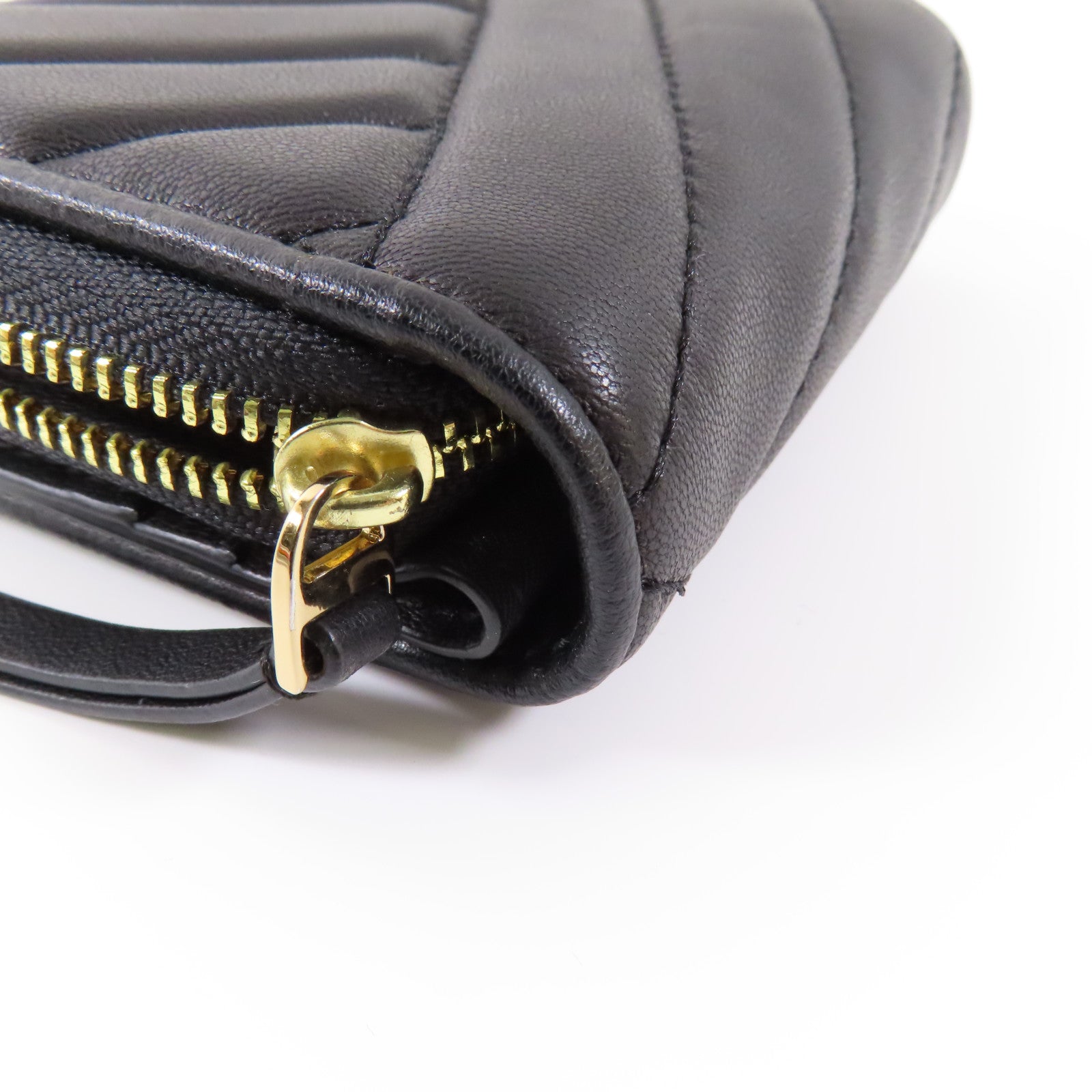 Tory Burch 牛皮皮革Wallet金扣錢包黑色