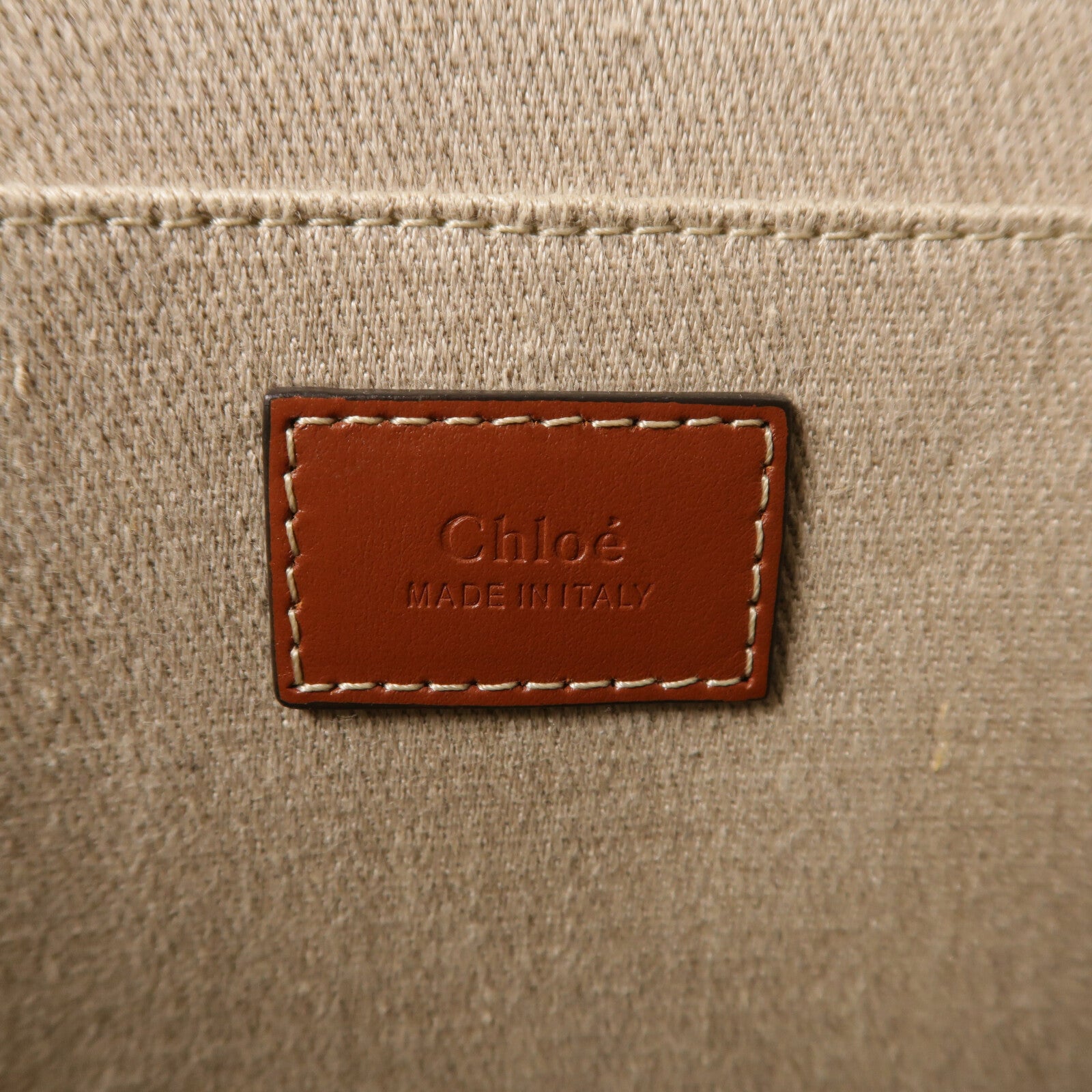 Chloe 帆布Woody Tote Medium手挽袋