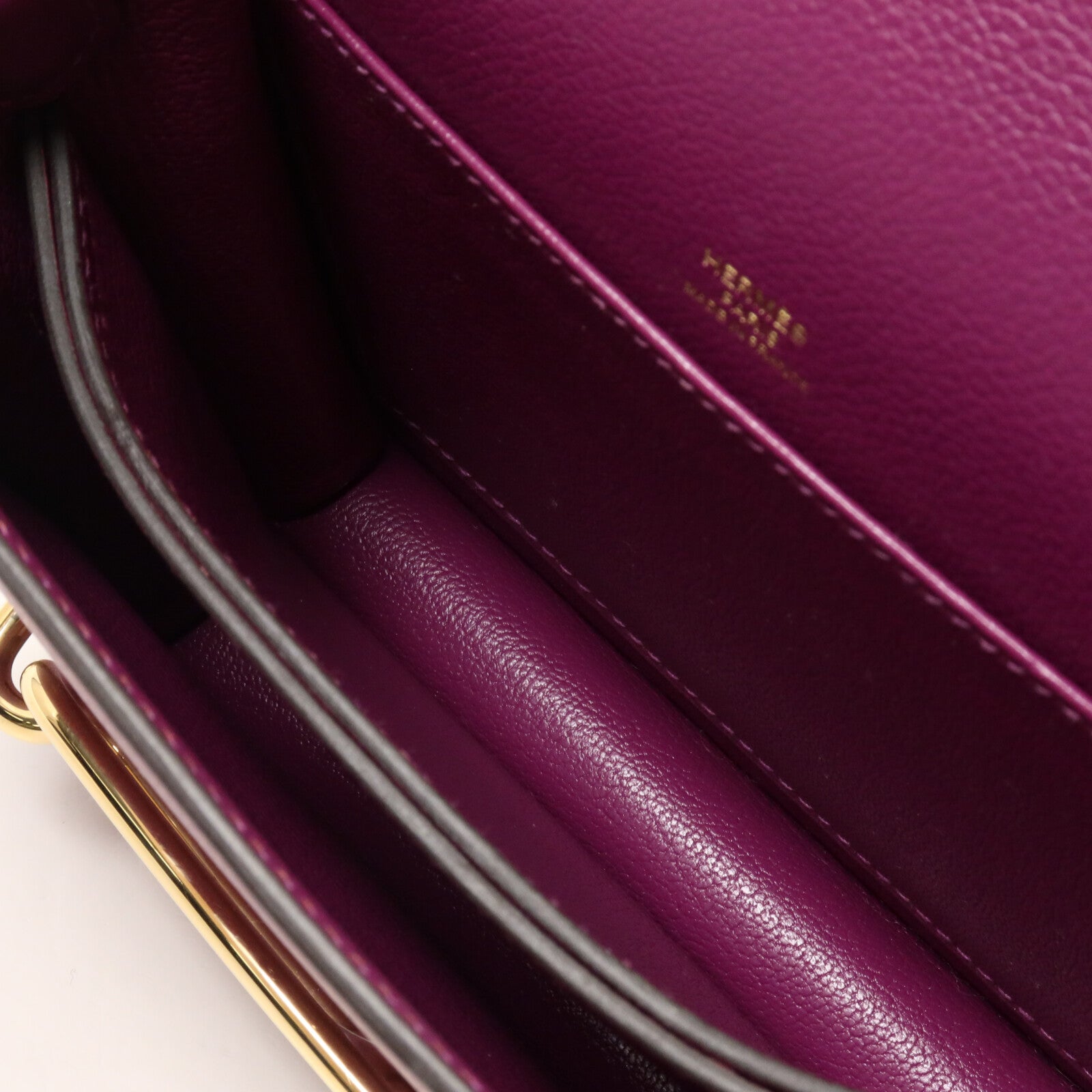 HERMES Evercolor皮革Roulis Mini肩背袋Anemone