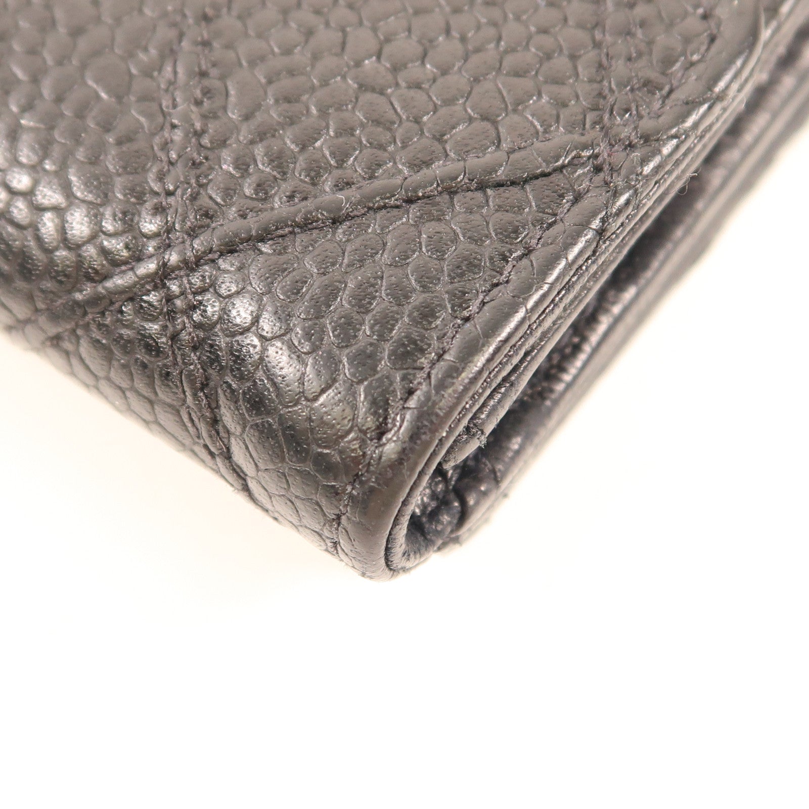 CHANEL 牛皮皮革Wallet金扣錢包