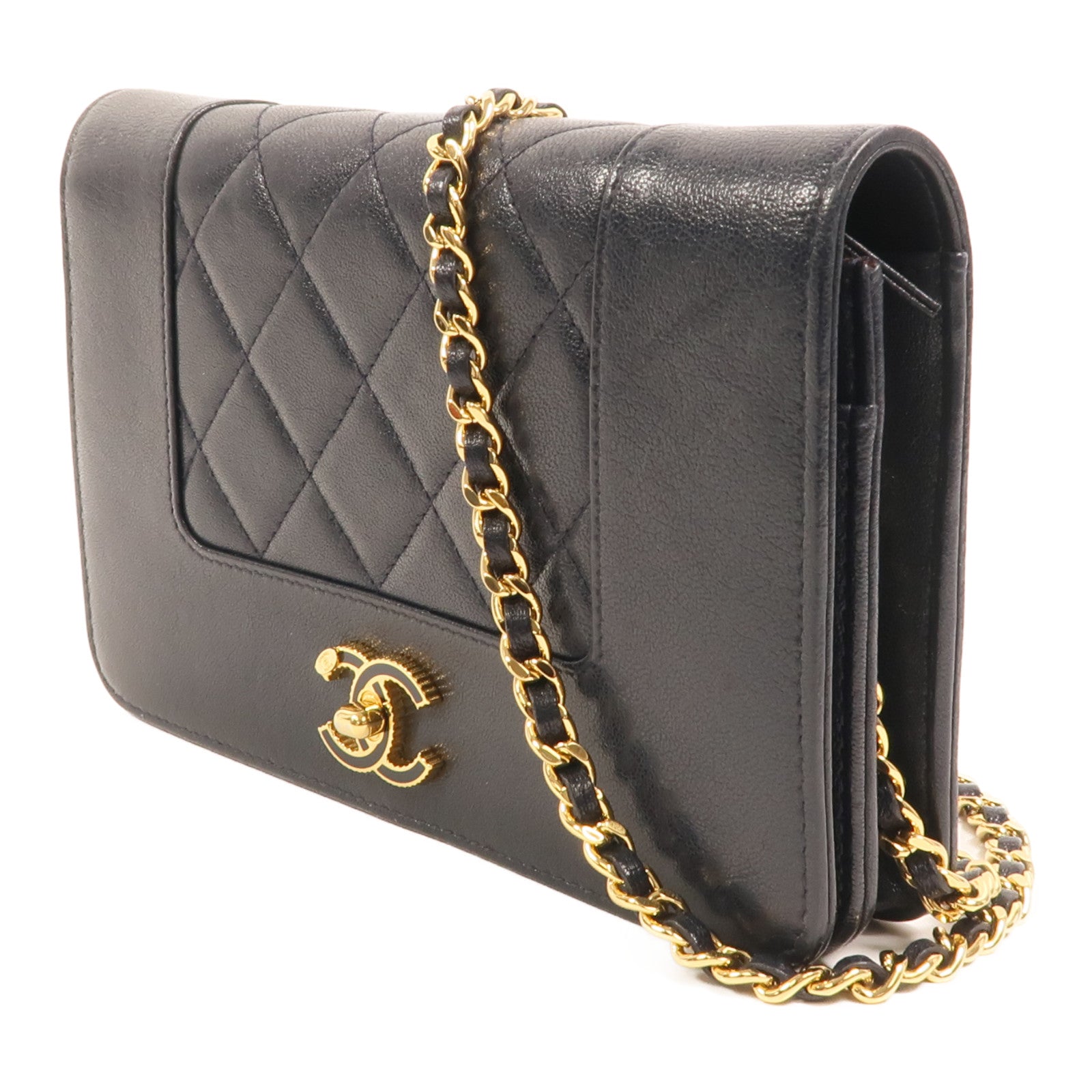 CHANEL 牛皮皮革Mademoiselle Wallet On Chain鏈帶肩背袋