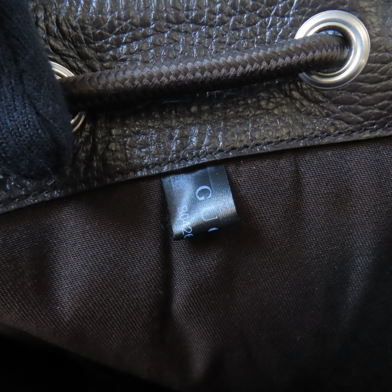 GUCCI 帆布Drawstring Backpack銀扣背包啡色