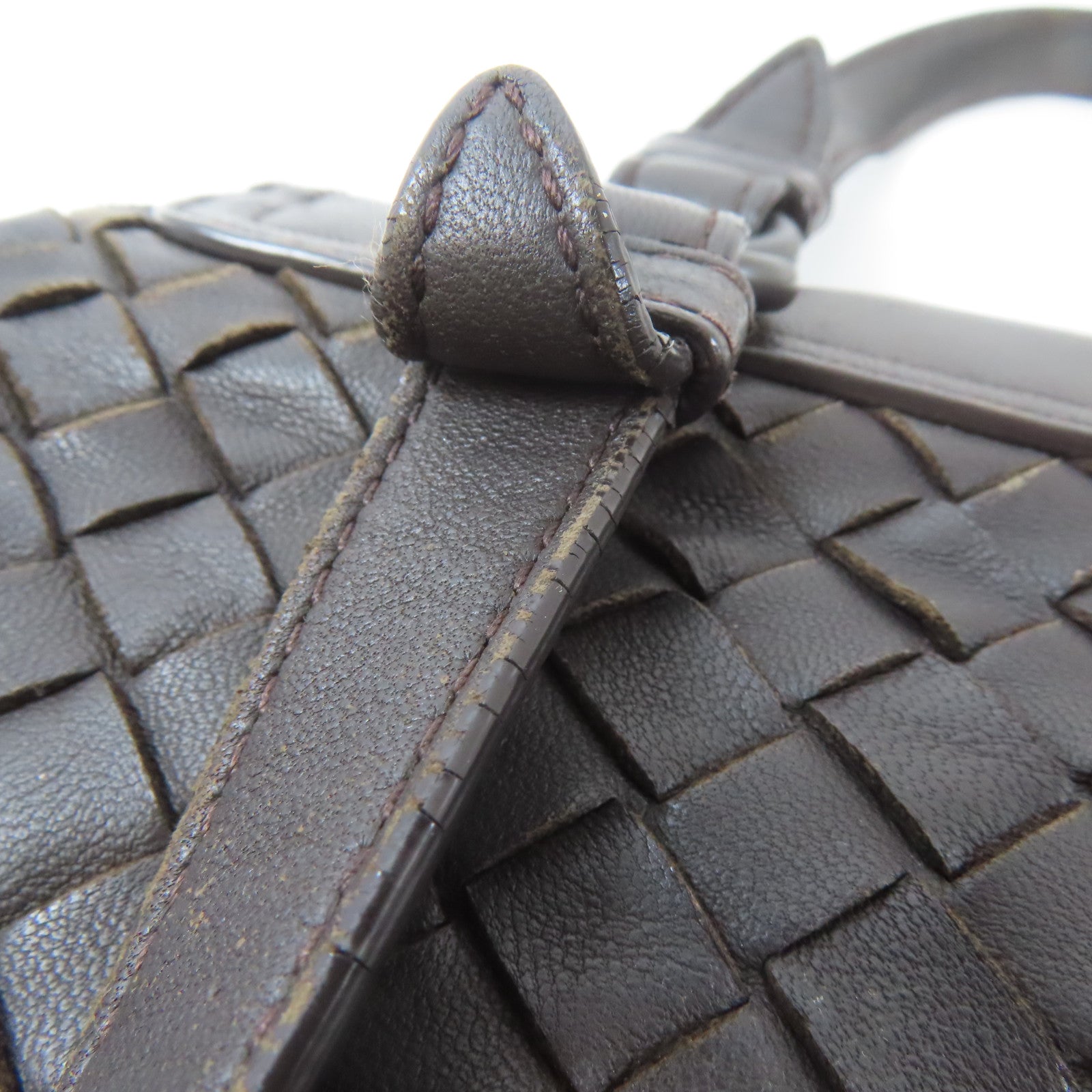 BOTTEGA VENETA 皮革Intrecciato Backpack背包啡色