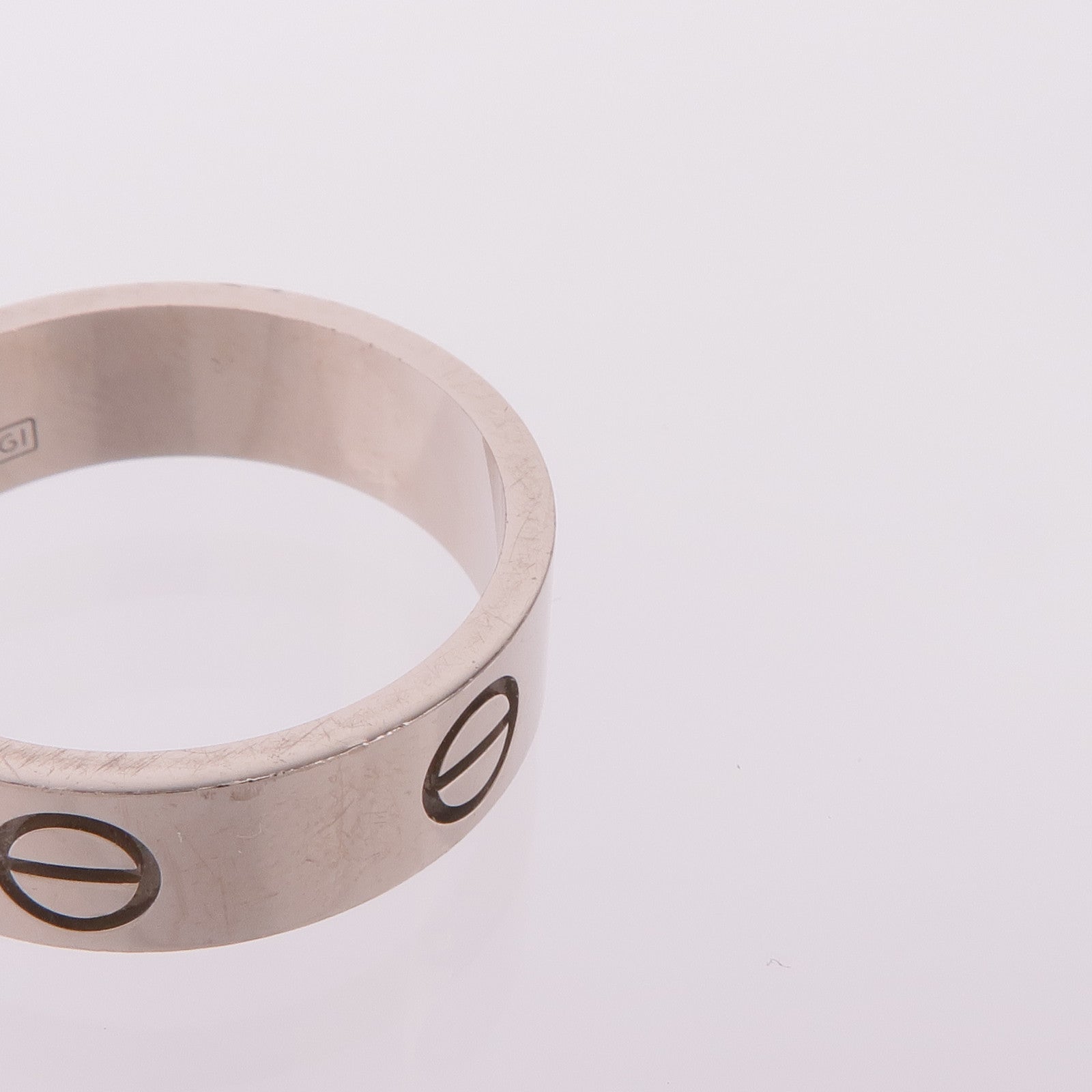 CARTIER 18K白金Love Ring戒指Cartier#55/US#7.25