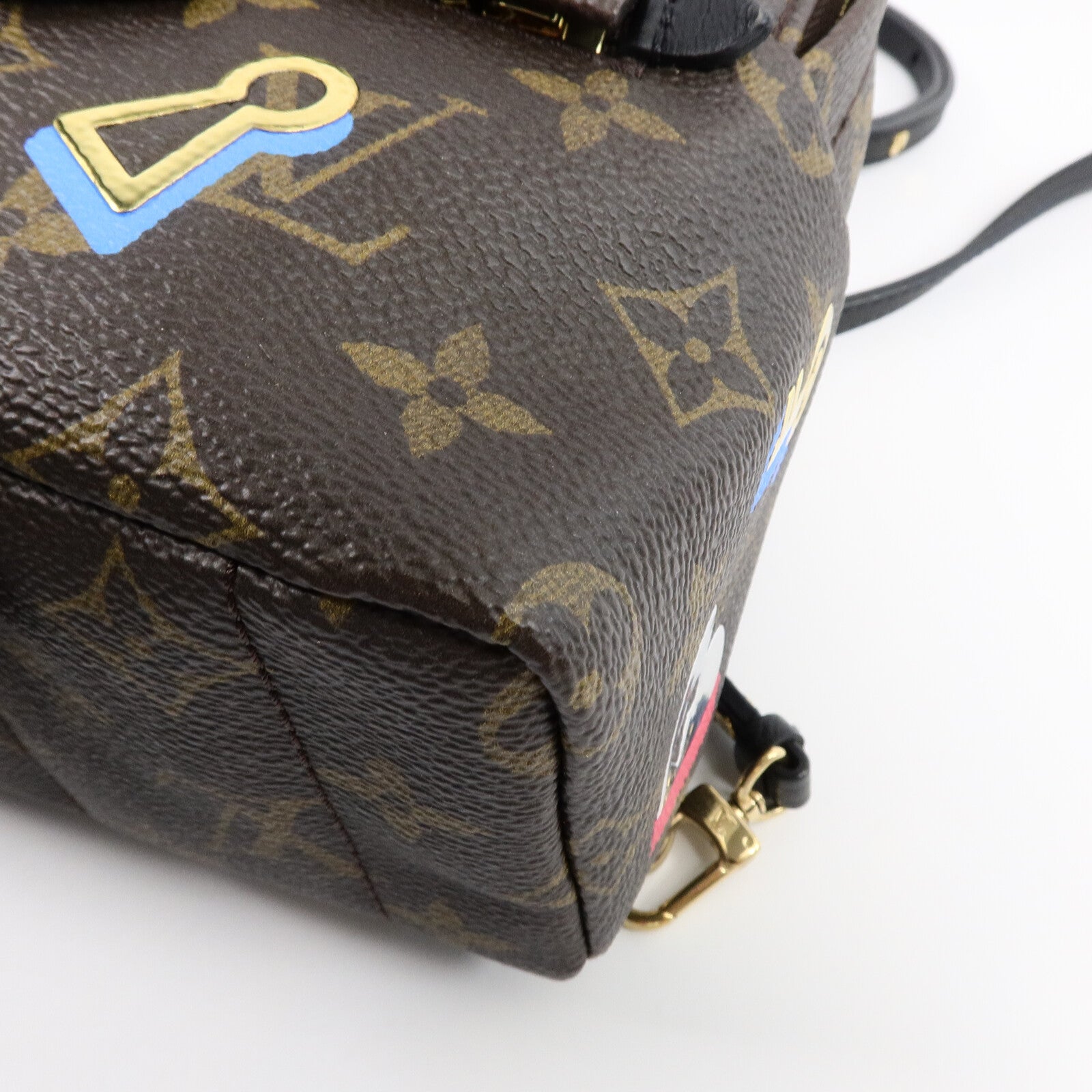 LOUIS VUITTON Monogram Palm Springs Mini ""Love Lock""背包