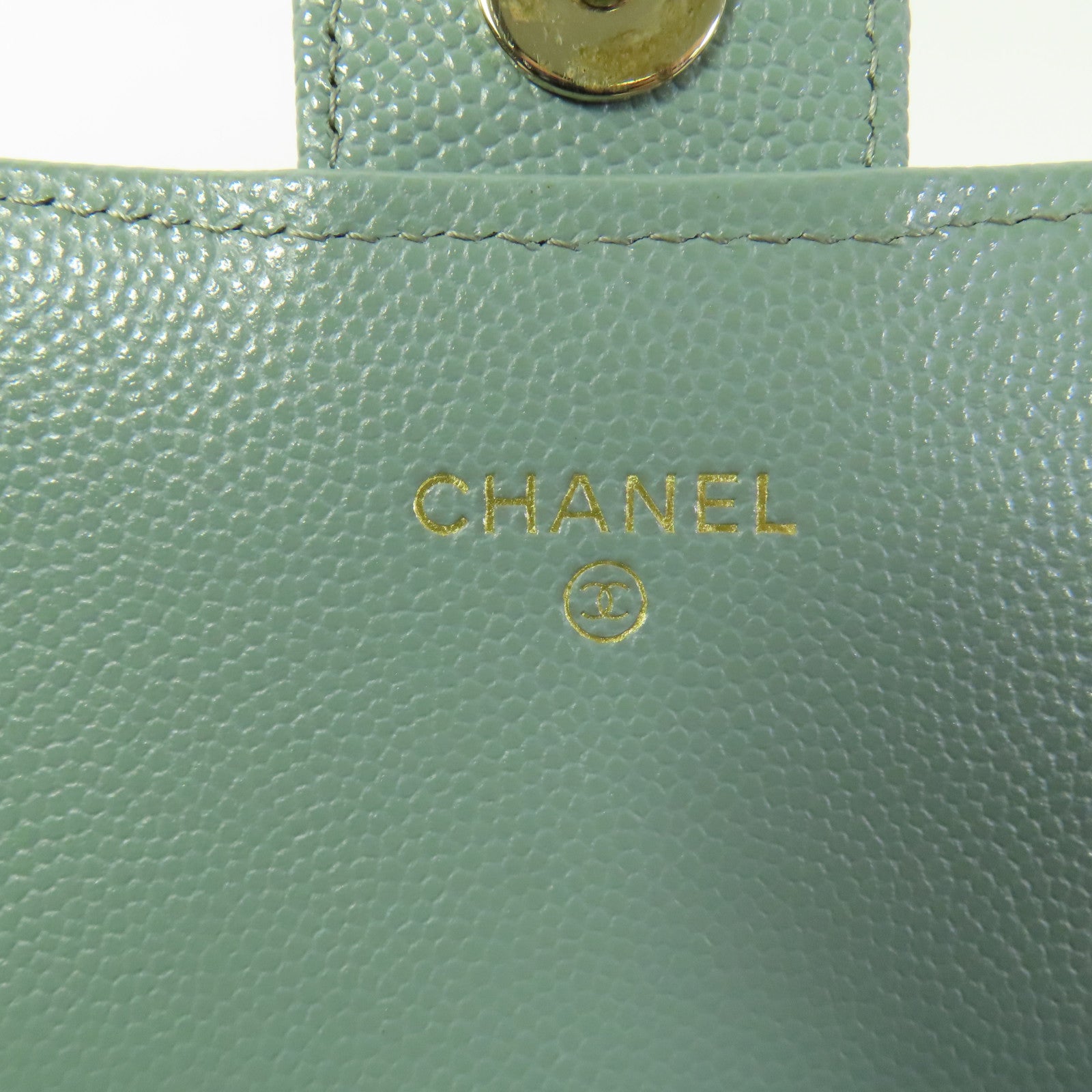 CHANEL 牛皮皮革WOC金扣鏈帶肩背袋