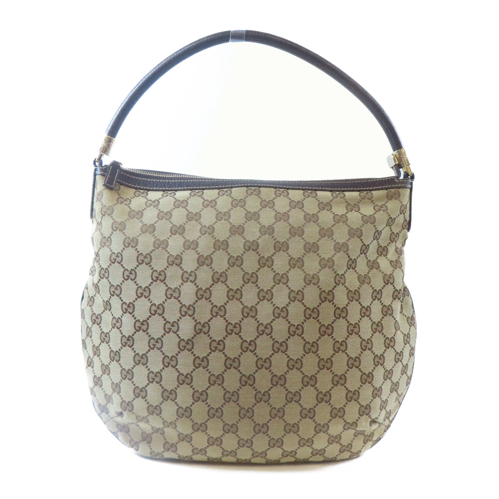 GUCCI 帆布Shoulder Bag金扣肩背袋啡色