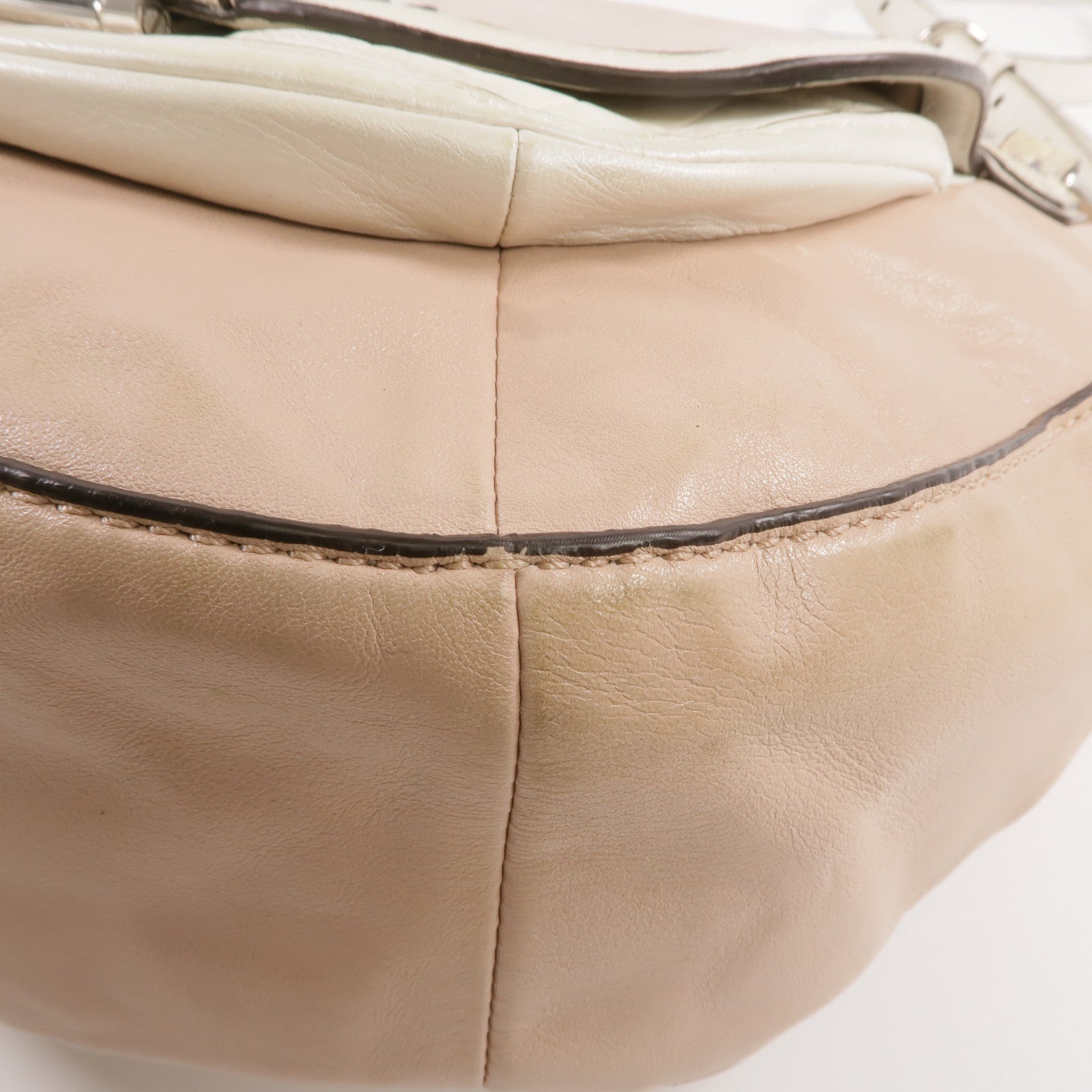 COACH 【激減優惠】牛皮/壓花皮革2 Way Shoulder銀扣手挽肩背兩用袋
