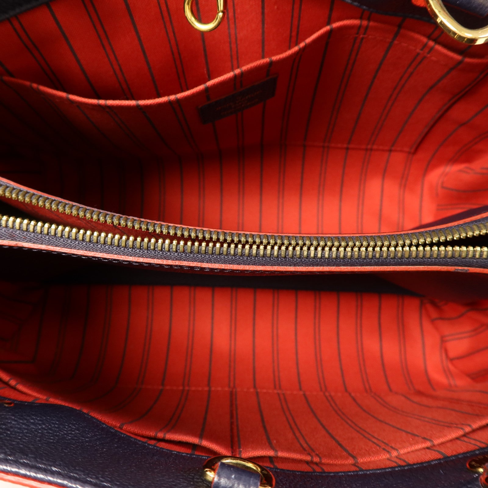 LOUIS VUITTON Monogram Empreinte Montaigne MM金扣手挽肩背兩用袋