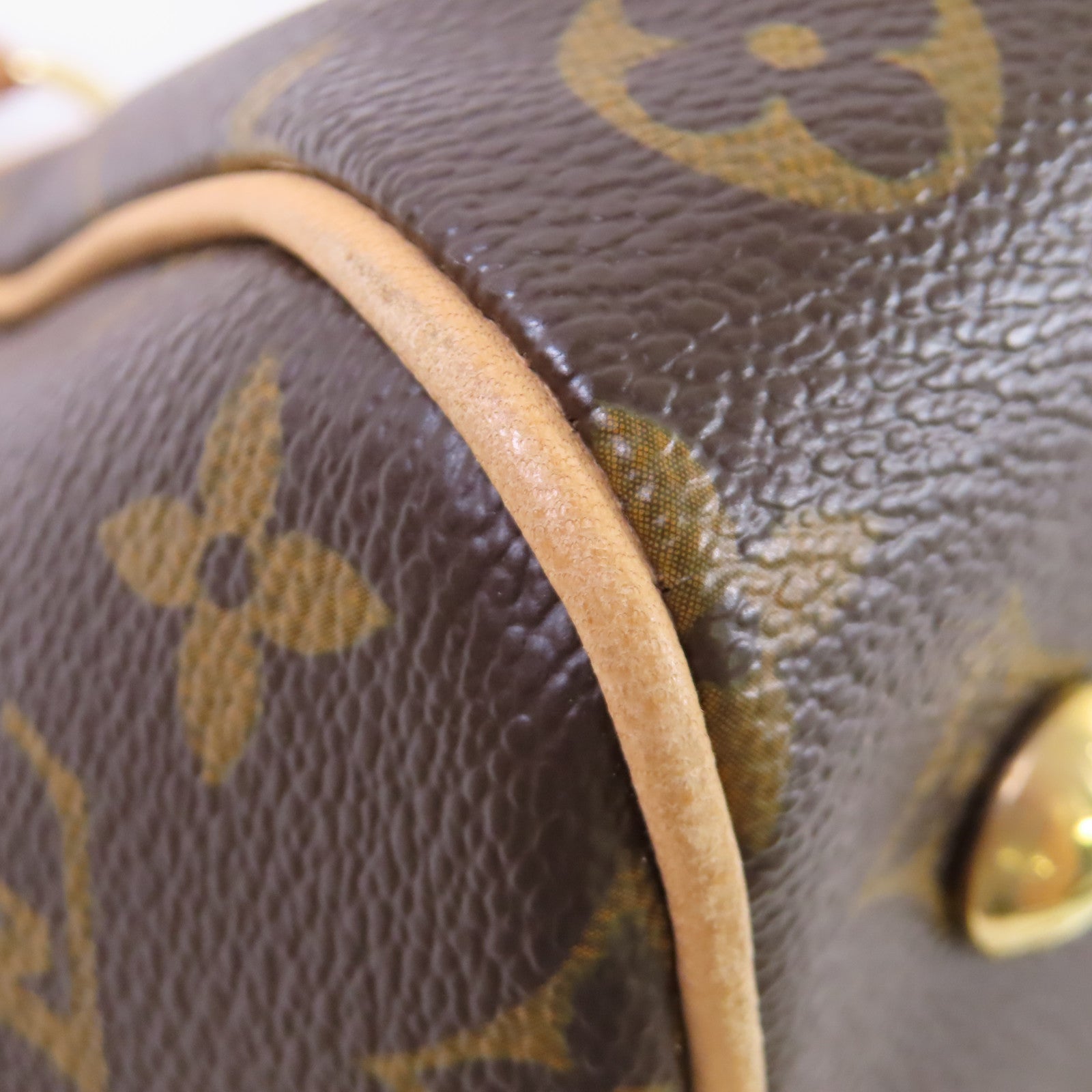 LOUIS VUITTON Monogram Tivoli PM Hand Bag金扣手挽袋啡色