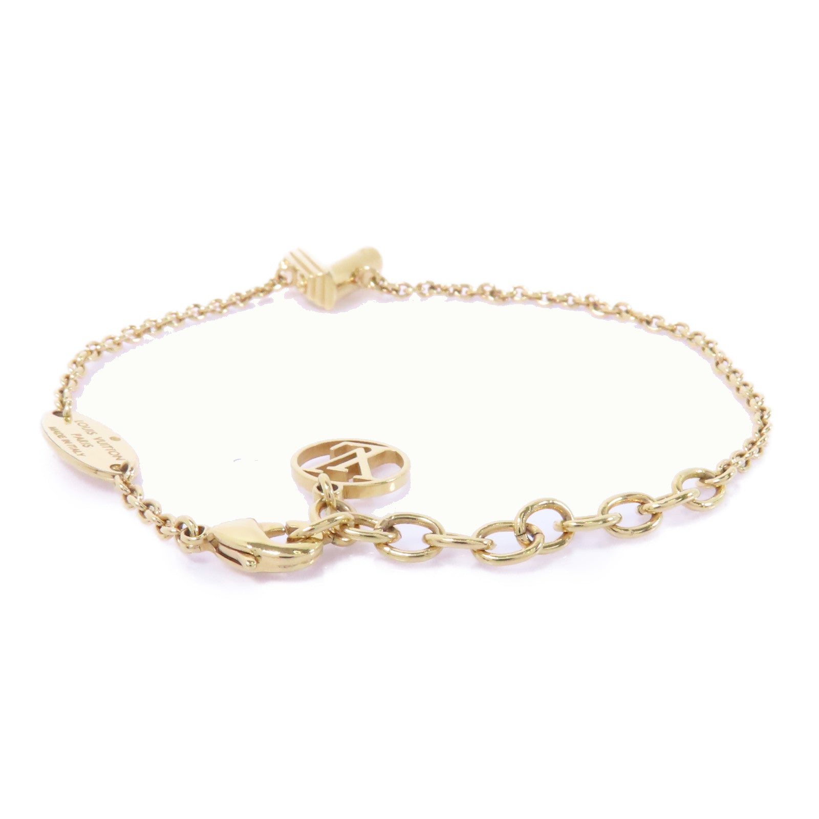 LOUIS VUITTON 金屬Me Bracelet Letter A手鏈金色