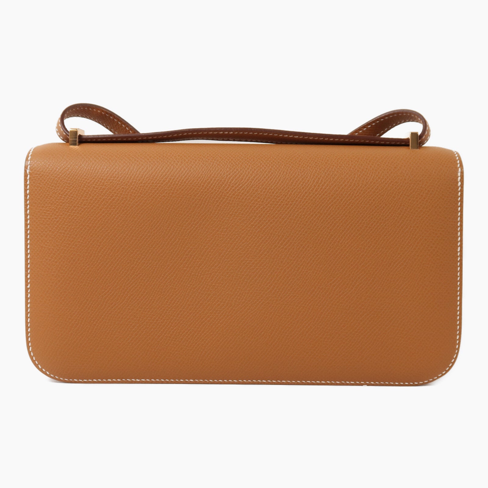 HERMES Epsom皮革Constance Elan金扣肩背袋Gold