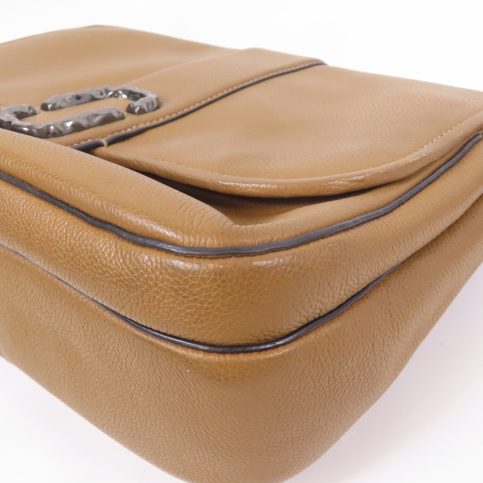 MARC JACOBS SHW Shoulder Bag Calfskin Leather Brown