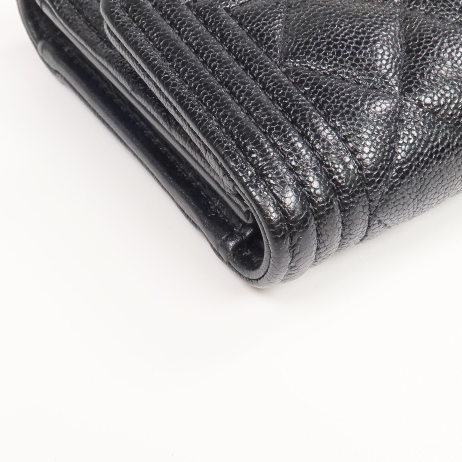 CHANEL 牛皮皮革Wallet金扣錢包