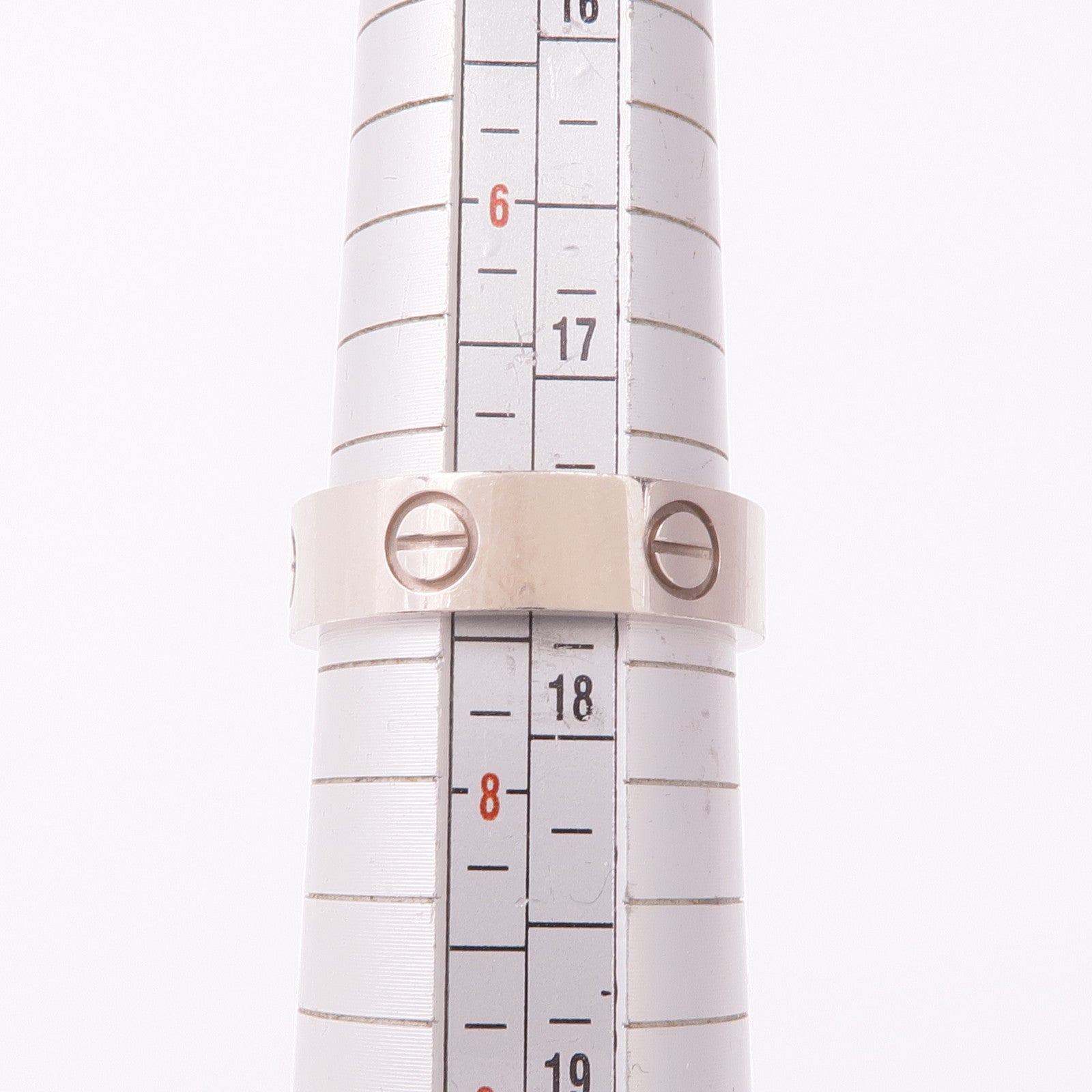 CARTIER 18K白金Love Ring戒指Cartier#55/US#7.25