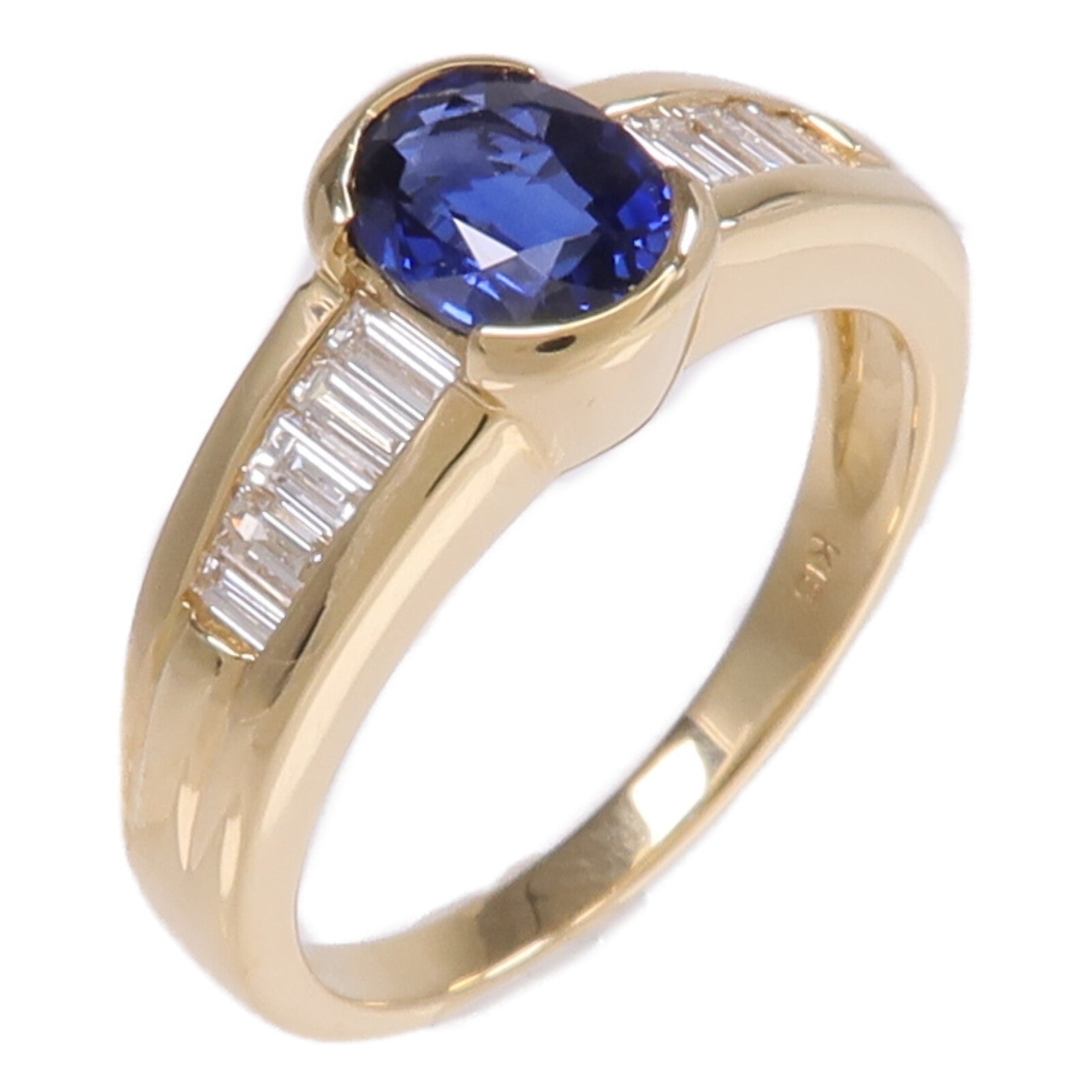 JEWELRY 18K黃金Sapphire Diamond Ring藍寶石/鑽石戒指
