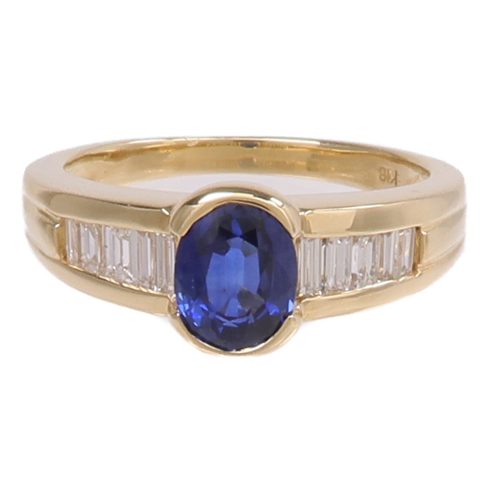 JEWELRY 18K黃金Sapphire Diamond Ring藍寶石/鑽石戒指