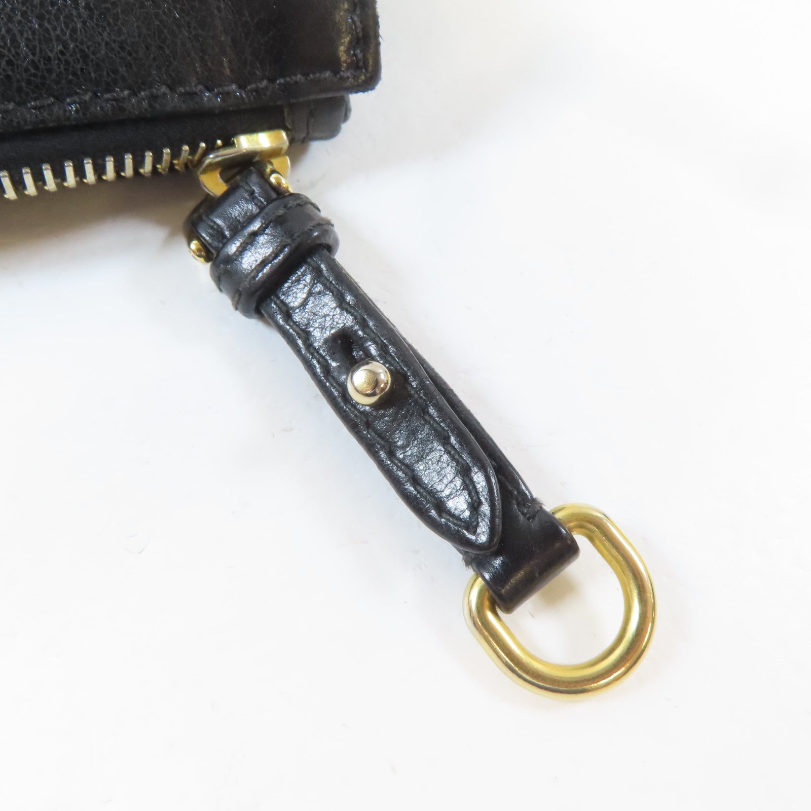 Miu Miu 牛皮皮革2 Way Shoulder Bag金扣手挽肩背兩用袋黑色