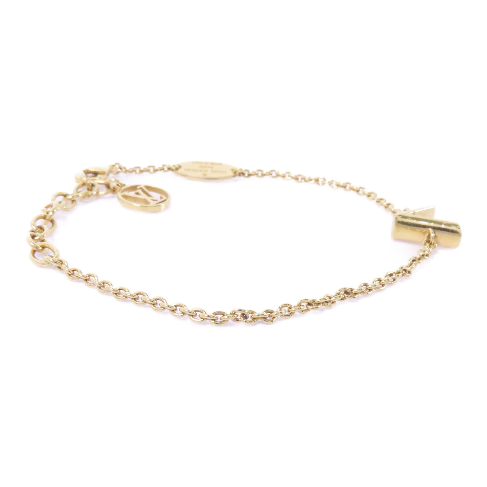 LOUIS VUITTON 金屬Me Bracelet Letter A手鏈金色
