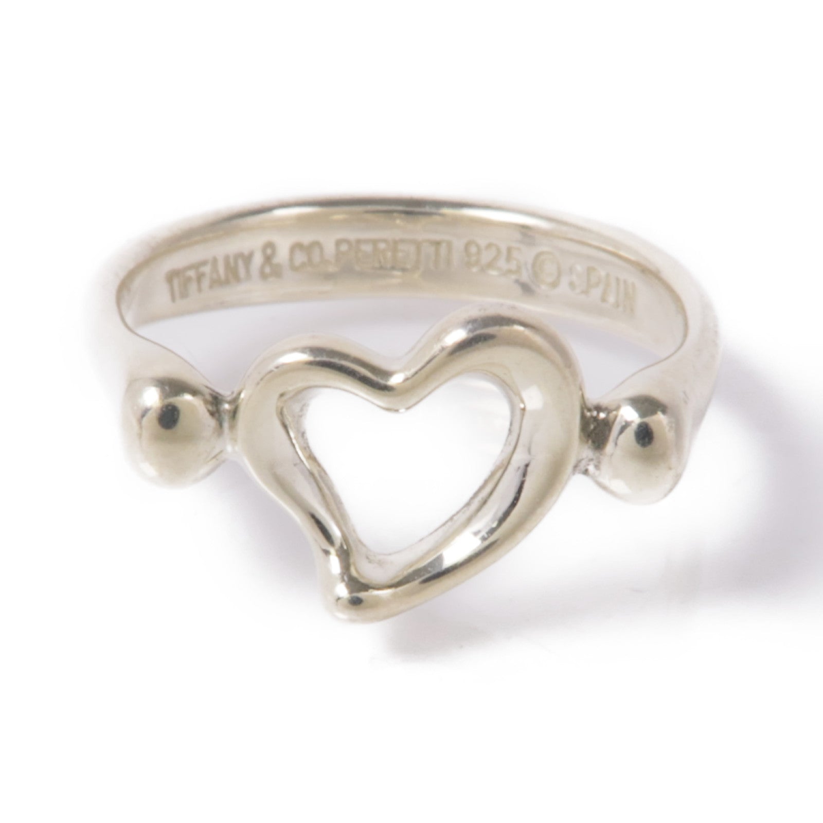 TIFFANY＆CO 925純銀Open Heart Ring戒指US#5.5