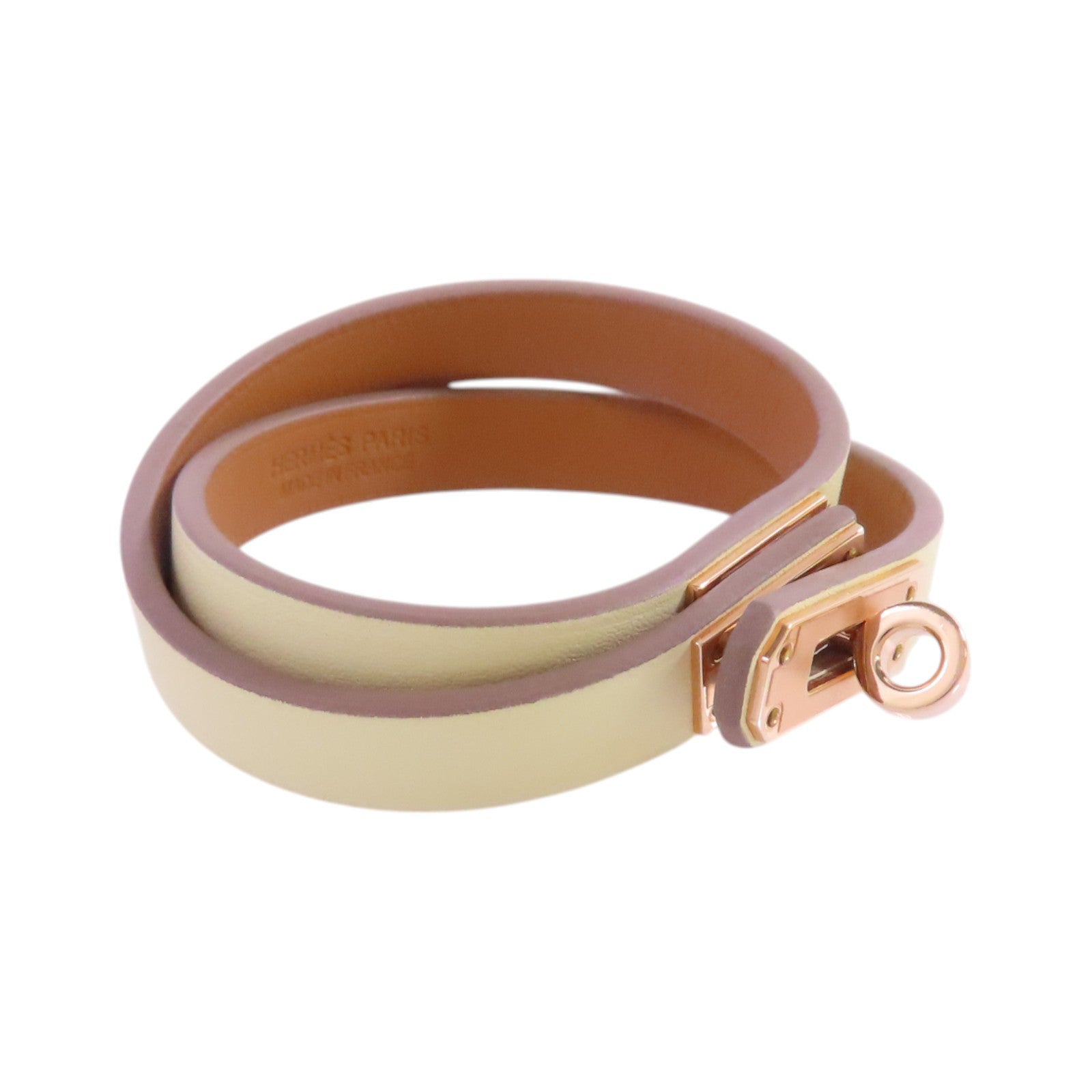 HERMES Swift皮革Mini Kelly Double Tour Bracelet金扣手鏈