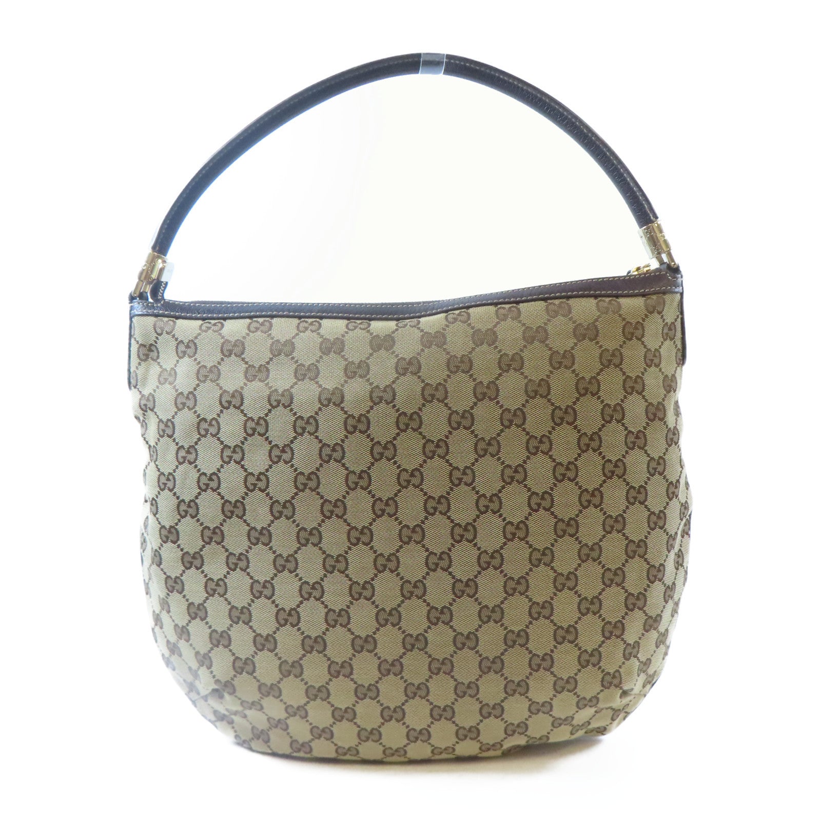 GUCCI 帆布Shoulder Bag金扣肩背袋啡色