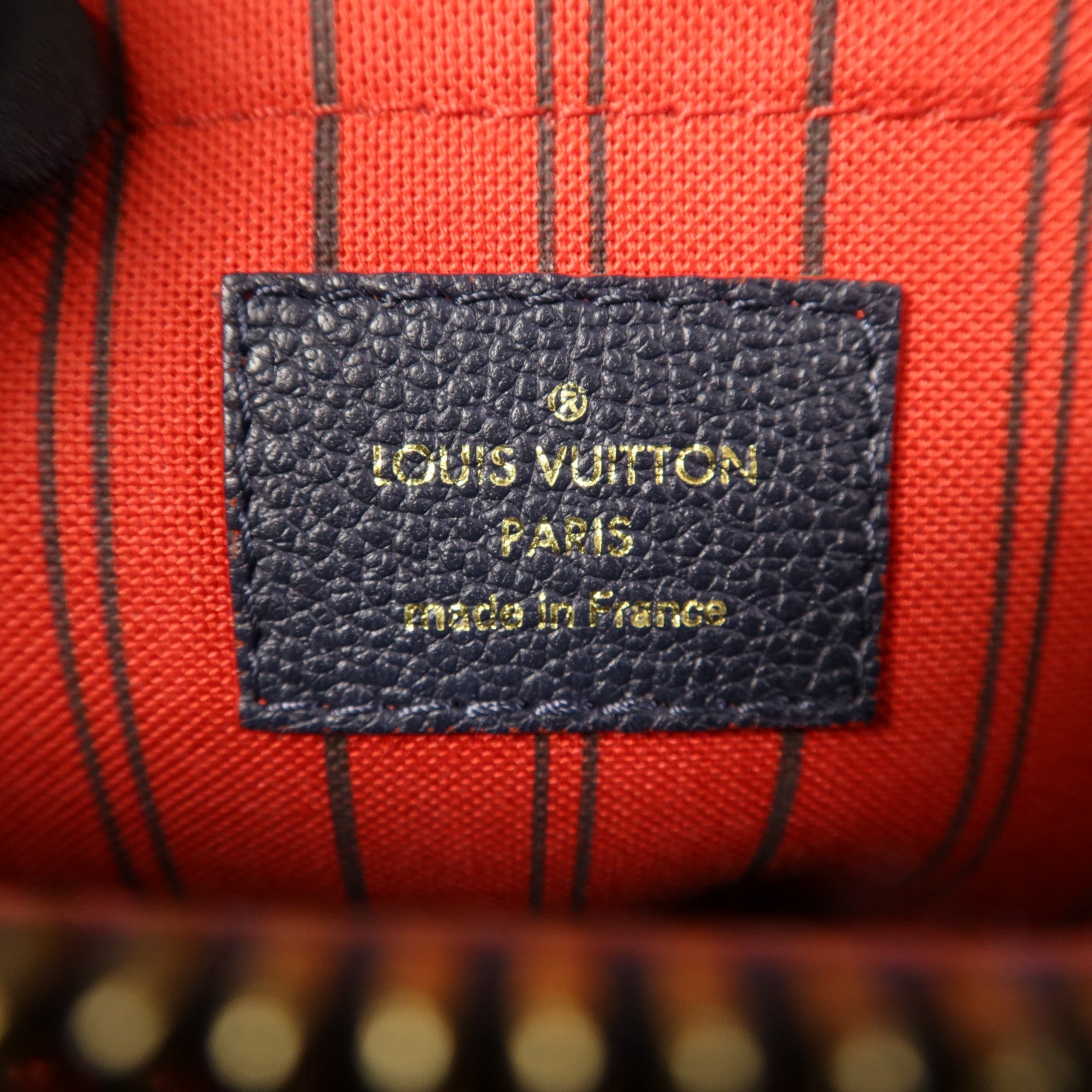 LOUIS VUITTON Monogram Empreinte Montaigne MM金扣手挽肩背兩用袋