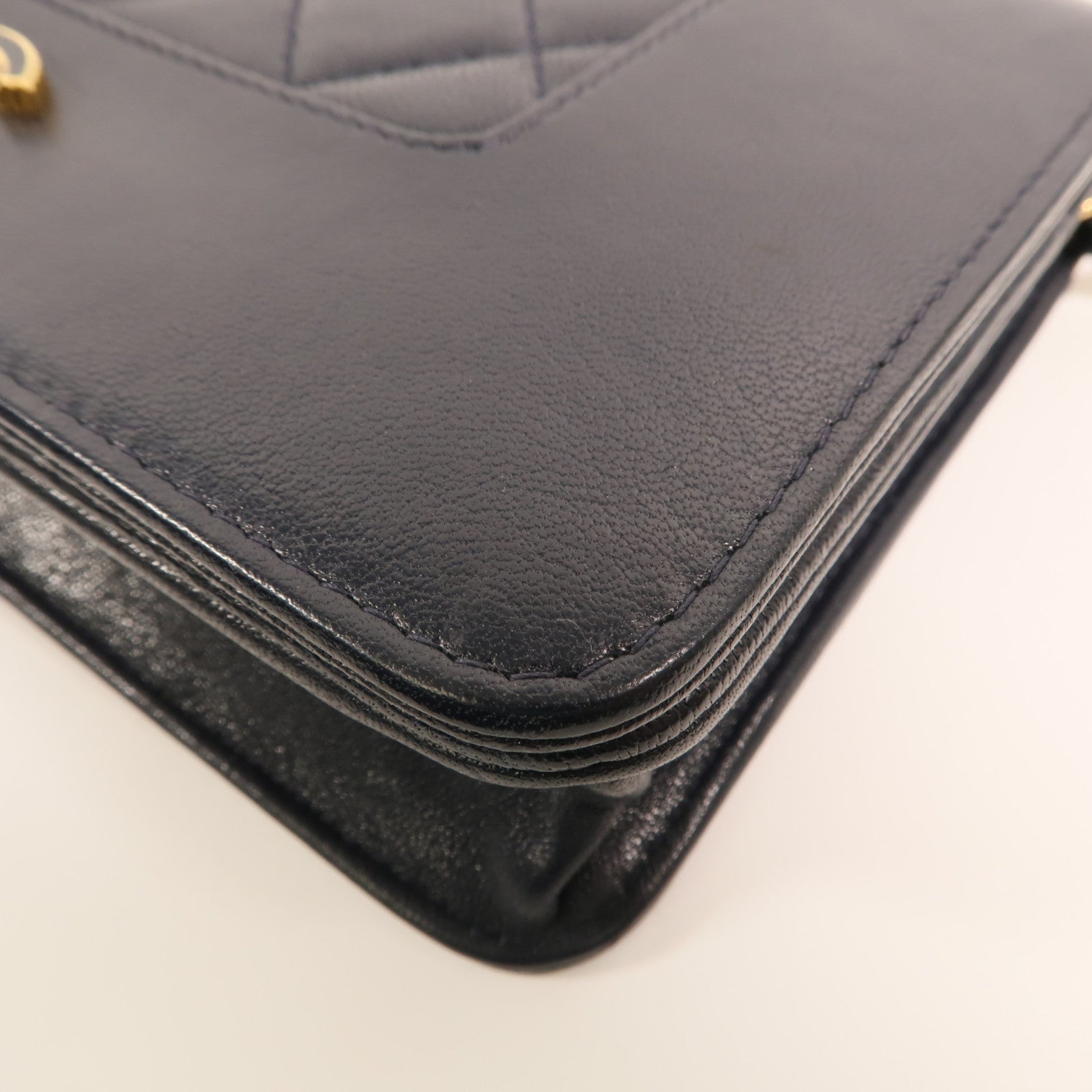 CHANEL 牛皮皮革Mademoiselle Wallet On Chain鏈帶肩背袋