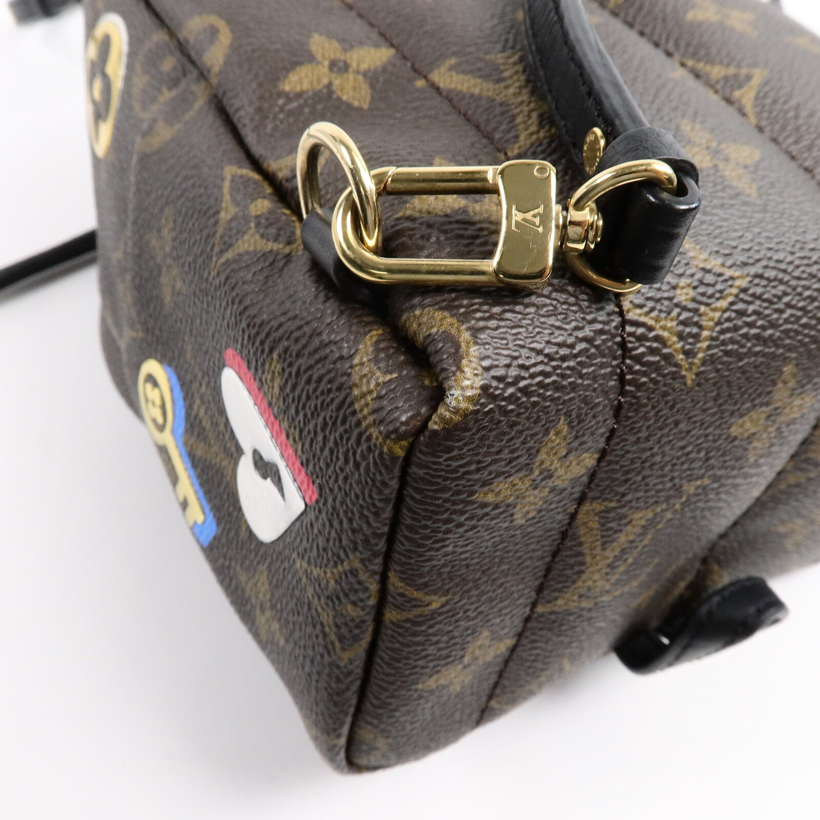 LOUIS VUITTON Monogram Palm Springs Mini ""Love Lock""背包