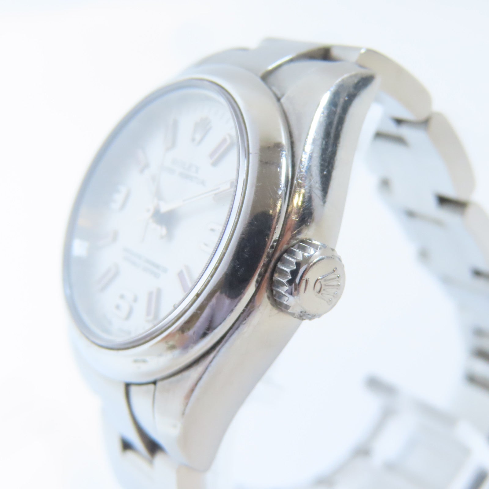 ROLEX Oyster Perpetual 26不鏽鋼手錶自動機芯銀色