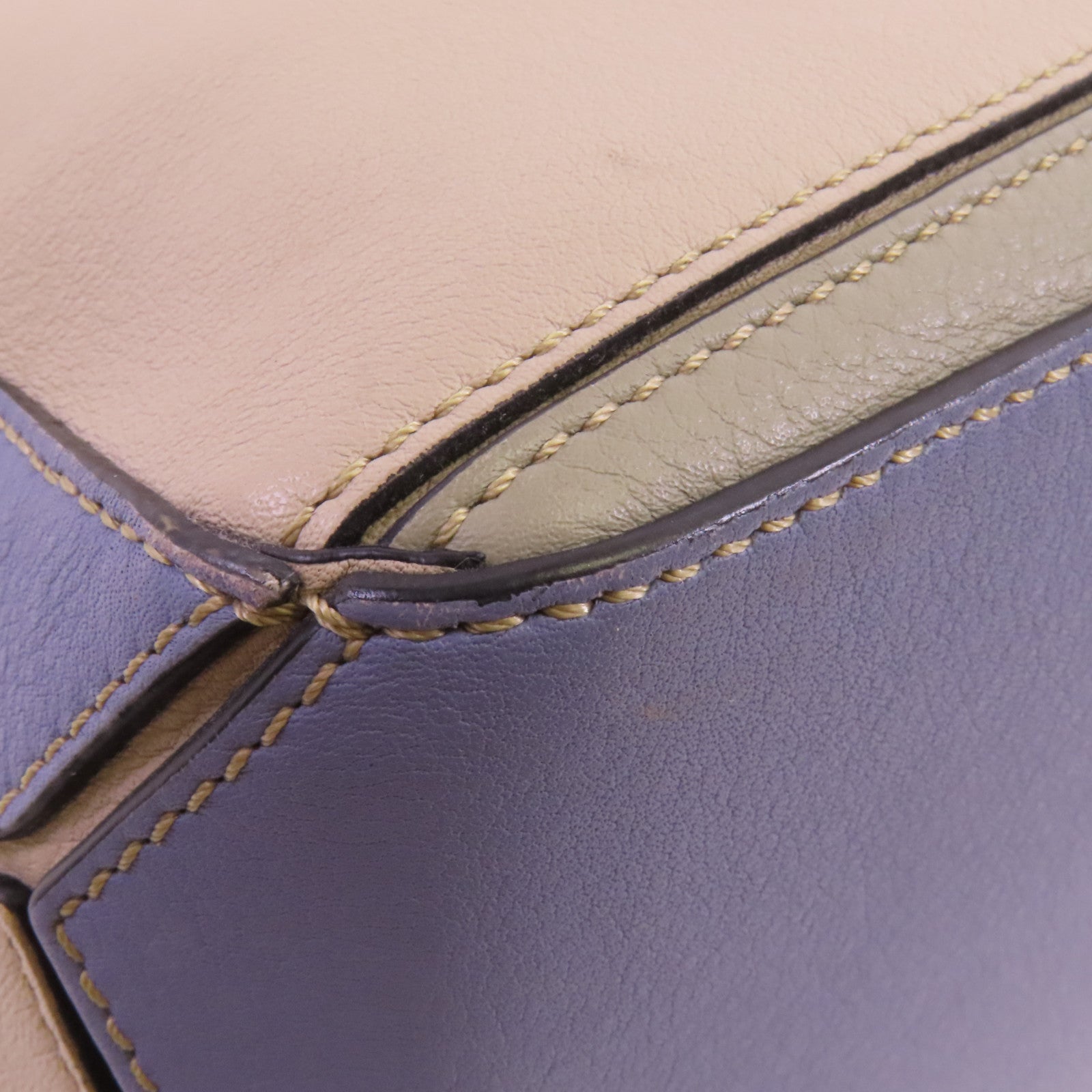 LOEWE 牛皮皮革Loewe Puzzle Bag Small銀扣手挽肩背兩用袋