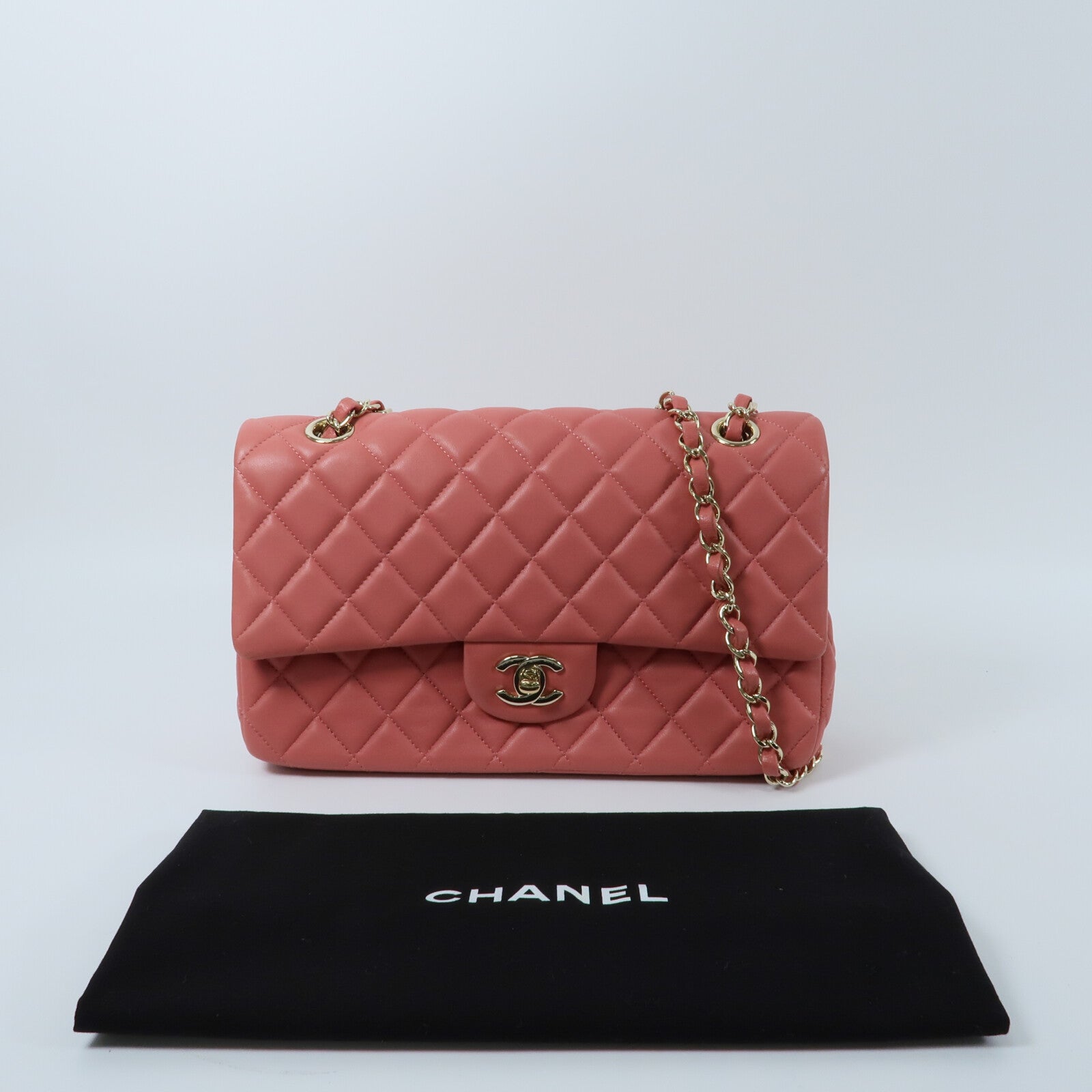 CHANEL 羊皮皮革Chain Shoulder Bag鏈帶肩背袋