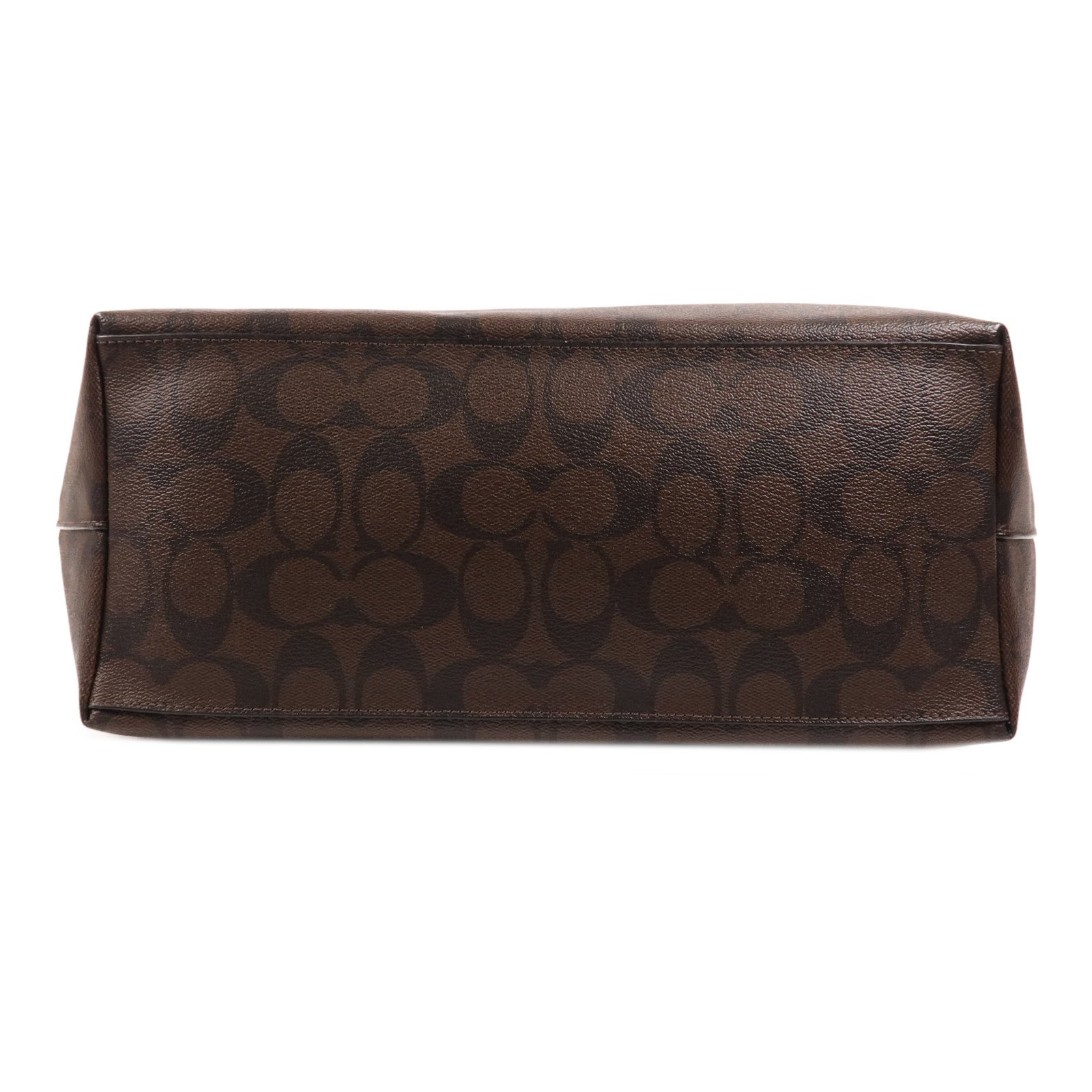 COACH 塗層帆布Tote Bag金扣肩背袋