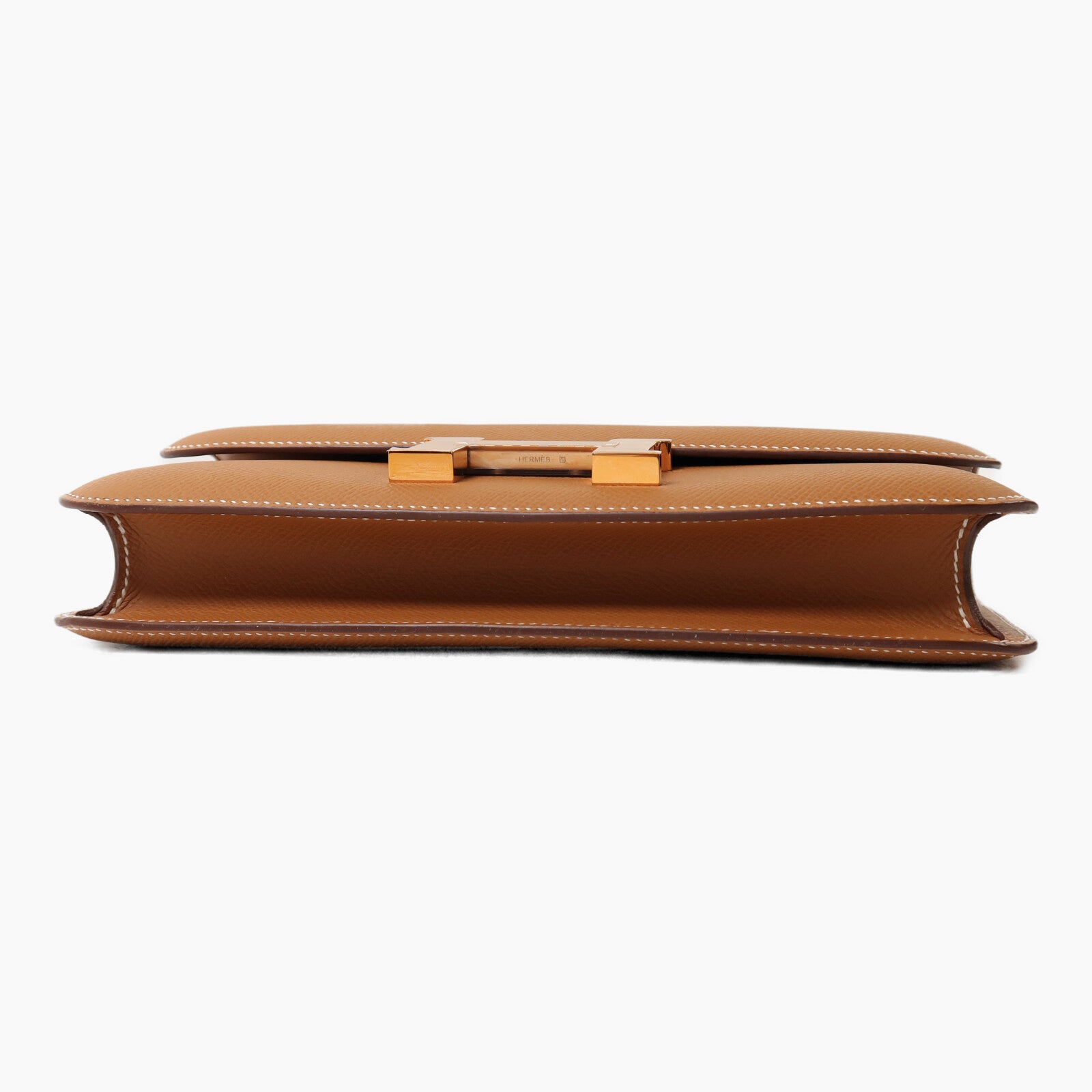 HERMES Epsom皮革Constance Elan金扣肩背袋Gold