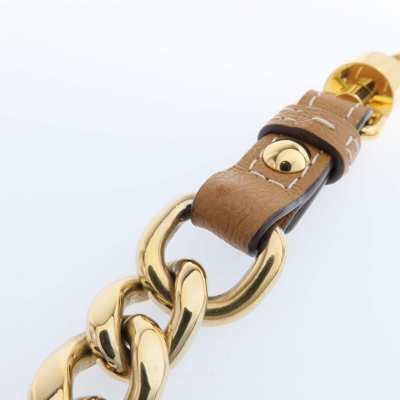 Delvaux 牛皮皮革Short D Chain Strap金扣鏈帶肩帶